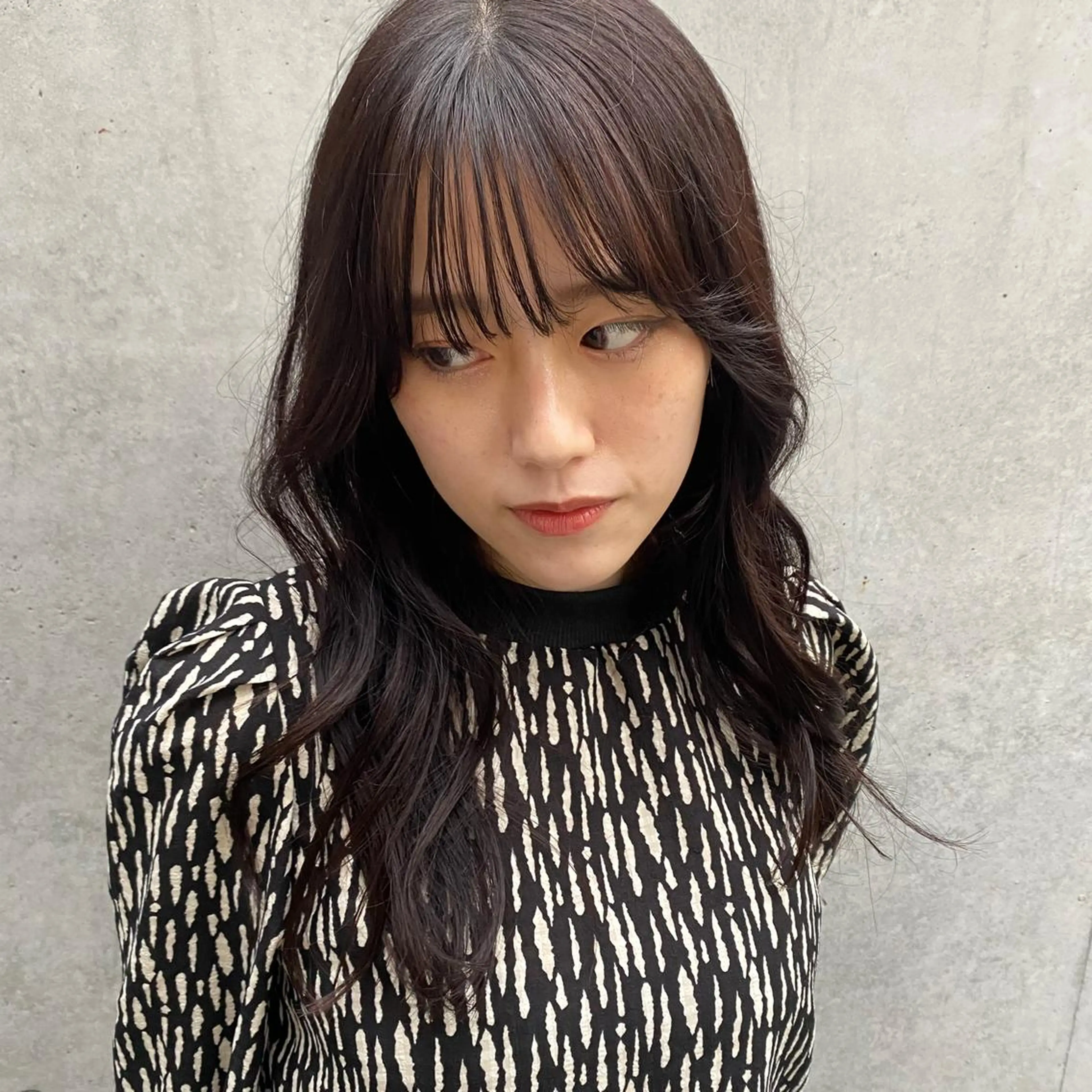 セミロング カラー ヘアアレンジ 韓国ヘア┊︎レイヤー ┊︎haruka🌙のヘアスタイル