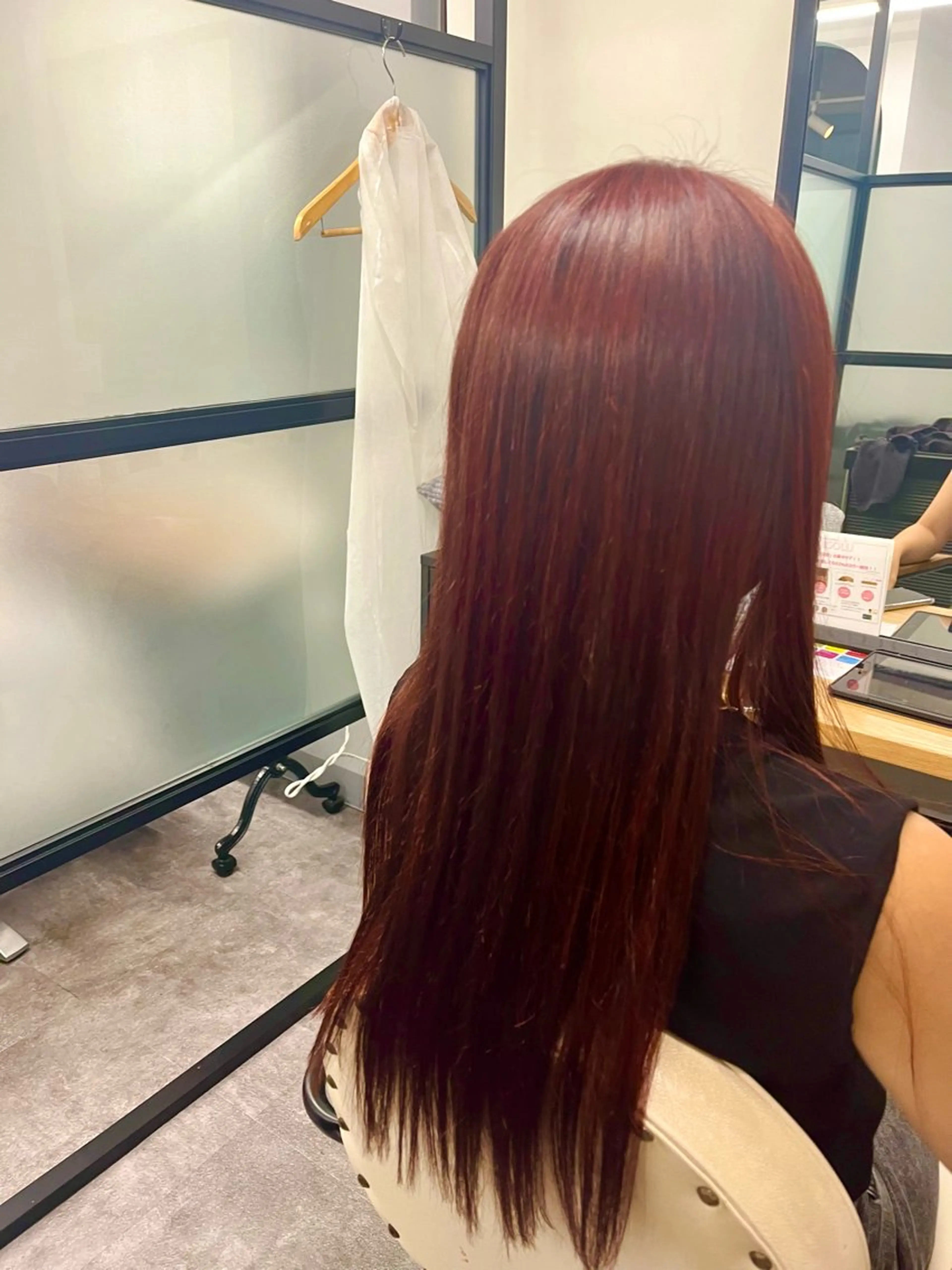 ロング カット ヘアカラー トリートメント えぞう さおりのヘアスタイル