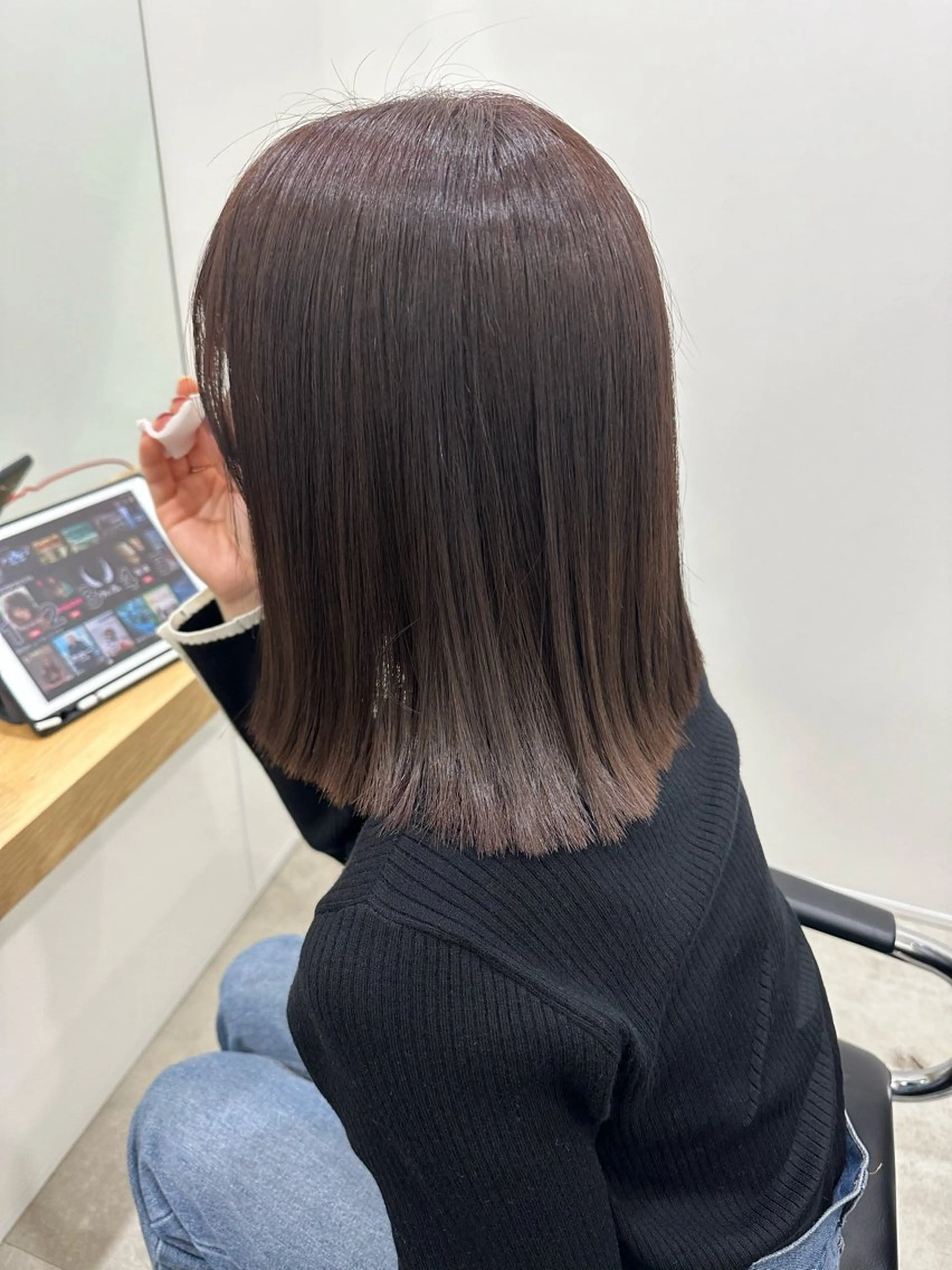 ミディアム カラー カット ヘアカラー トリートメント レイヤー/ナチュラル 💐nao.のヘアスタイル