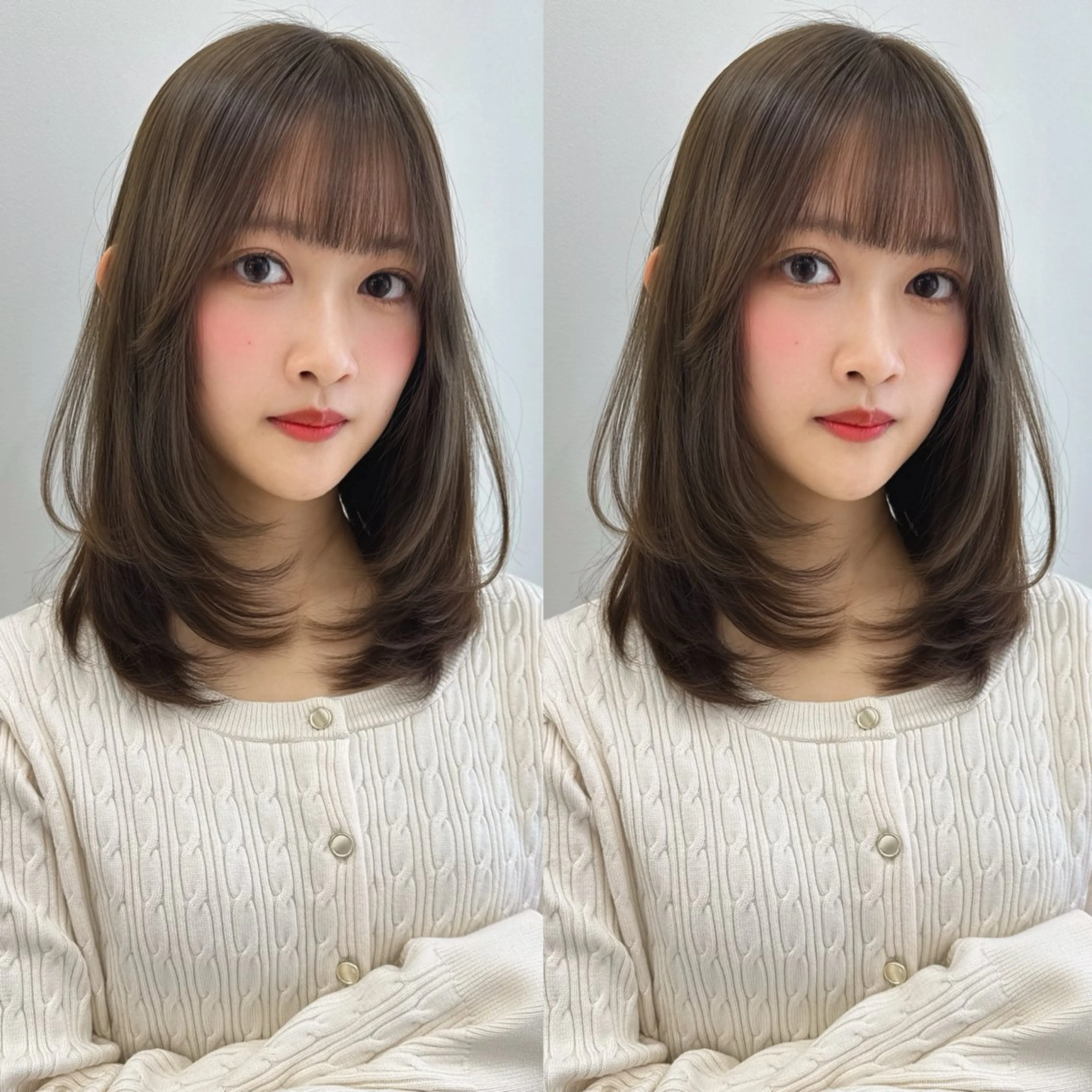 ミディアム カットモデル募集 長谷川のヘアスタイル