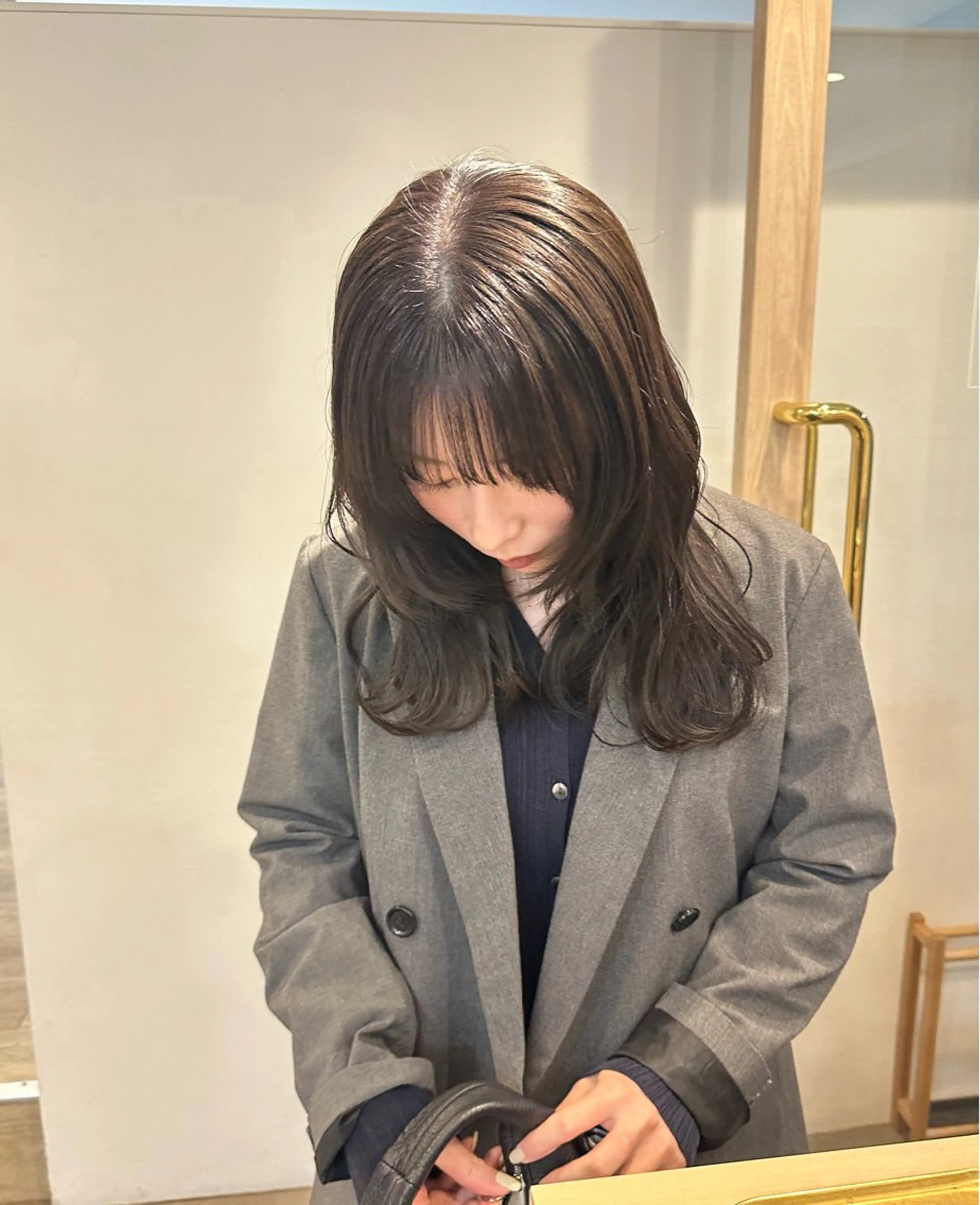 ロング カラー 顔周りカット カット ヘアカラー トリートメント 梅田/柔らかカラー/ オオハシ リナコのヘアスタイル