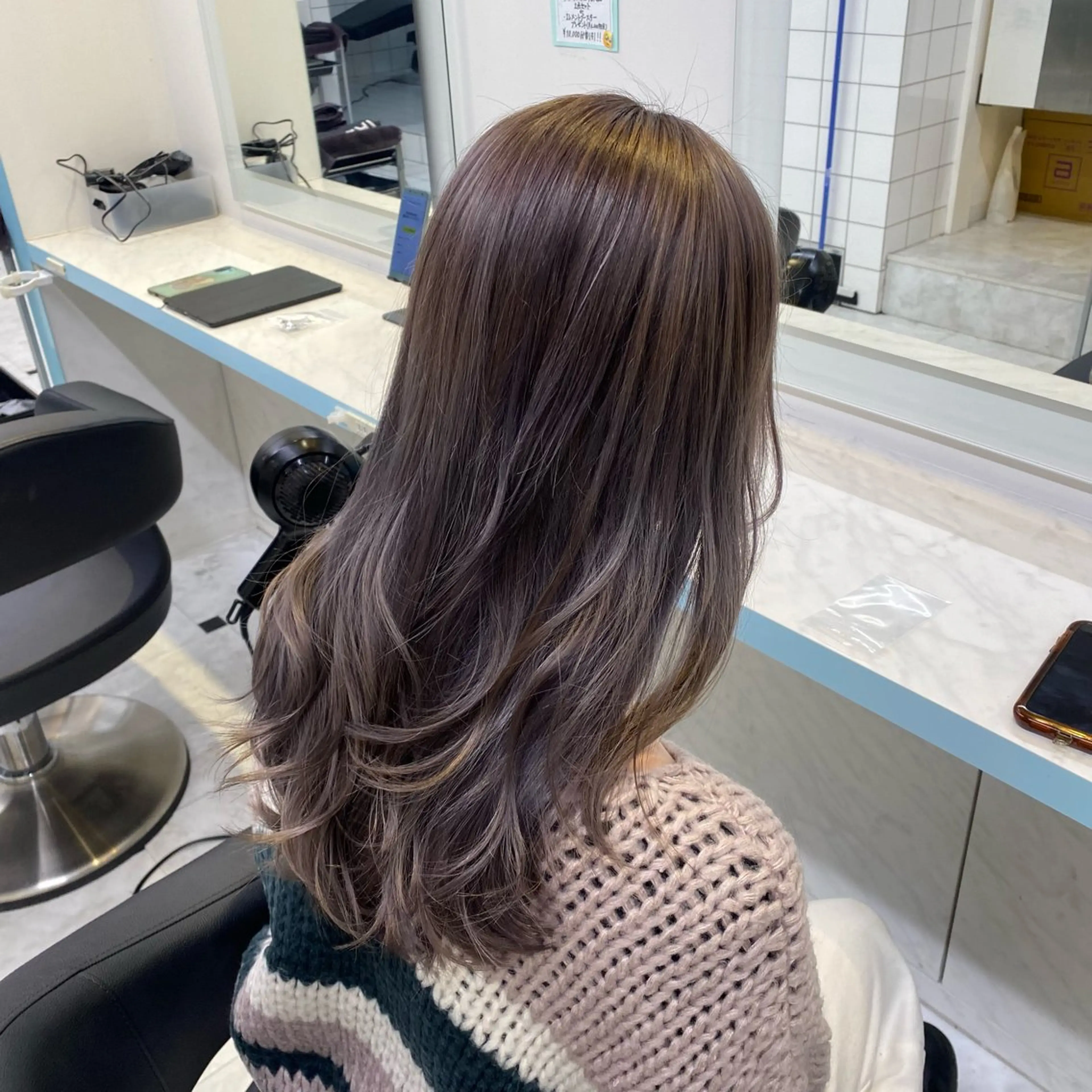 ロング ヘアカラー トリートメント 🤎モテ髪＆透明感 ミルクティー🥣🤎のヘアスタイル