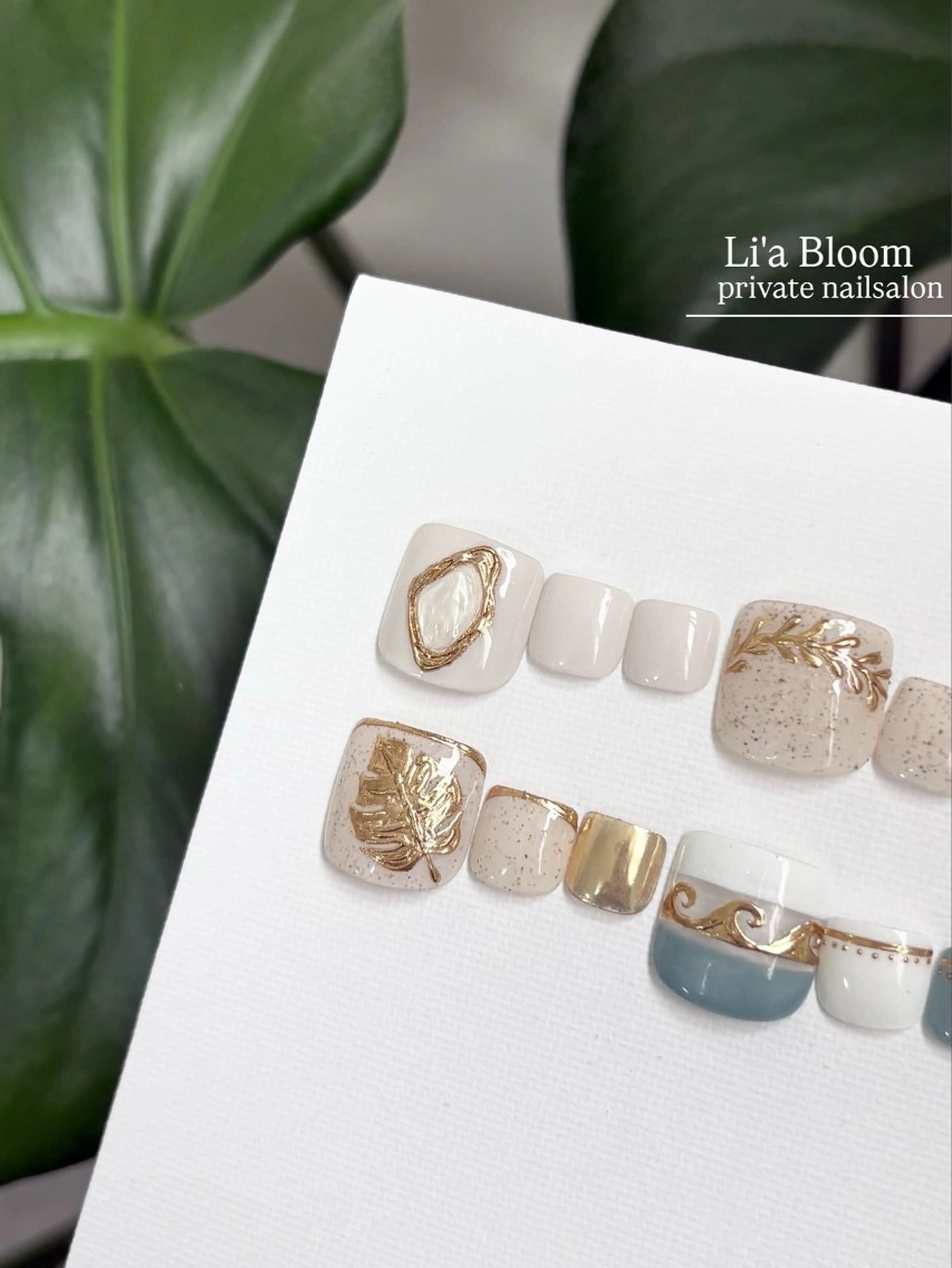 ネイル 夏ネイル フットネイル Li'a Bloom所属・🦋🤍 madoka🤍のネイルデザイン