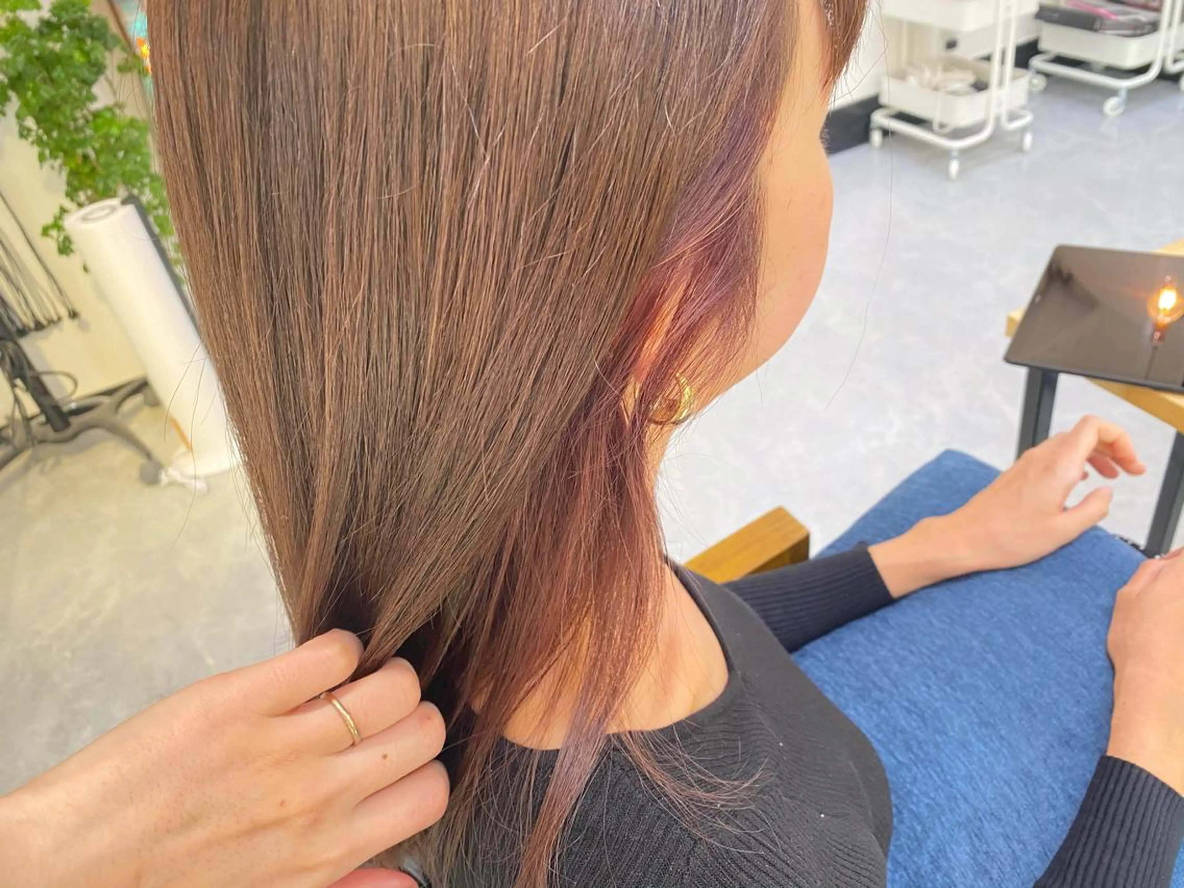 ロング カット ヘアカラー トリートメント CARICIA🌱 masaeのヘアスタイル