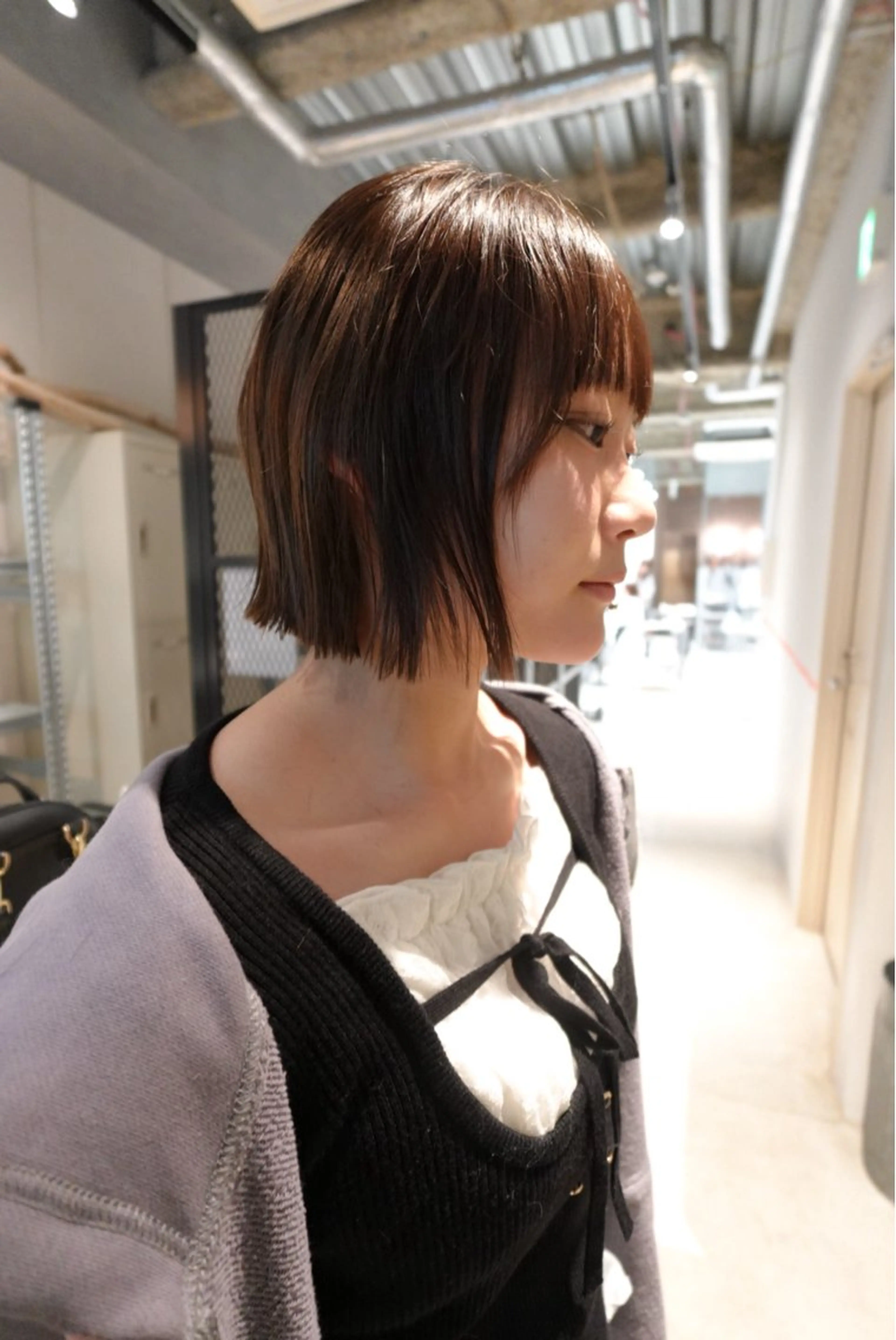 ミディアム 切りっぱなしボブ ボブ カット 大澤 叶方のヘアスタイル