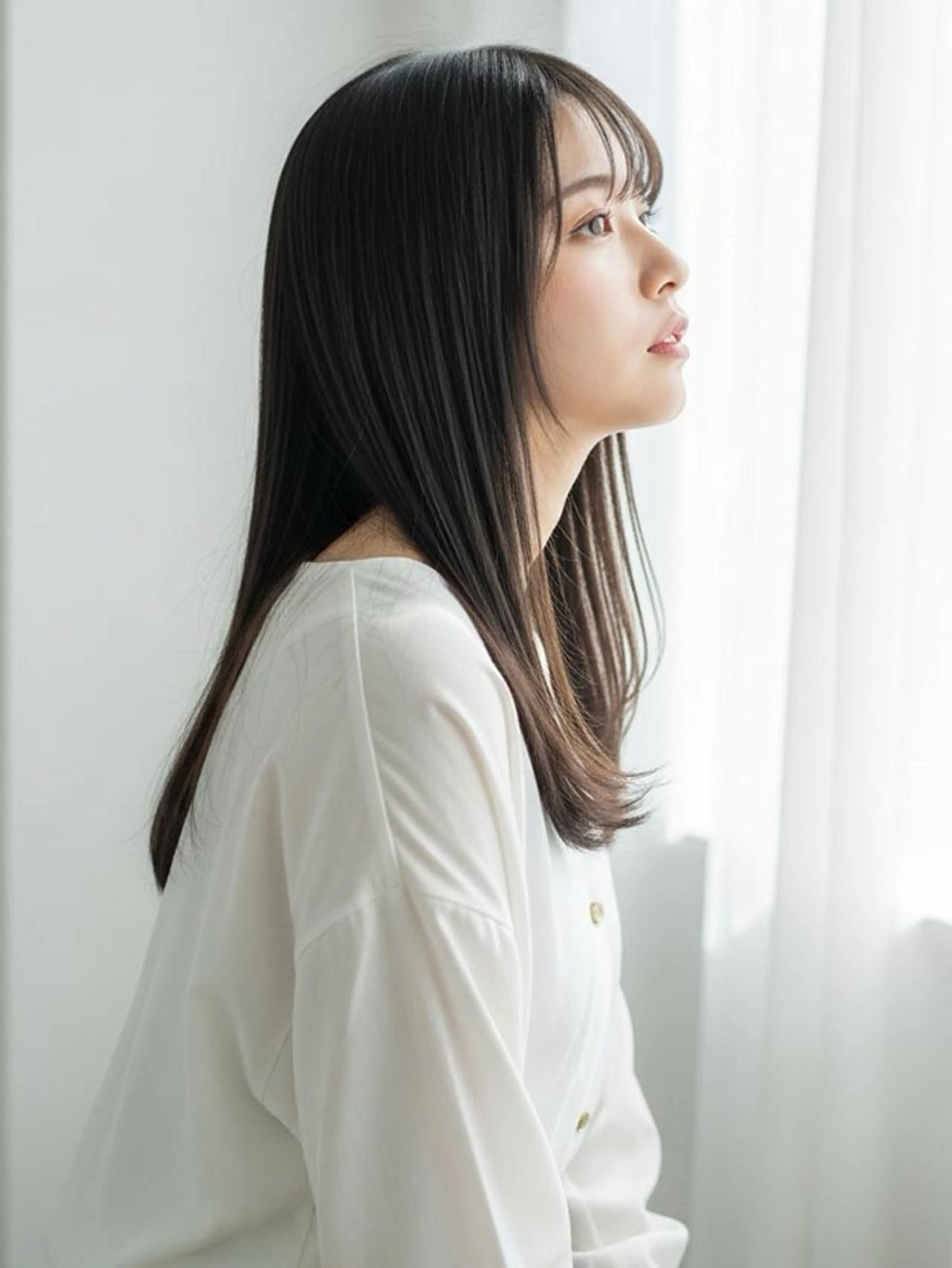 ロング 赤み消しオリーブ特化 柔らか縮毛矯正🌷辻のヘアスタイル