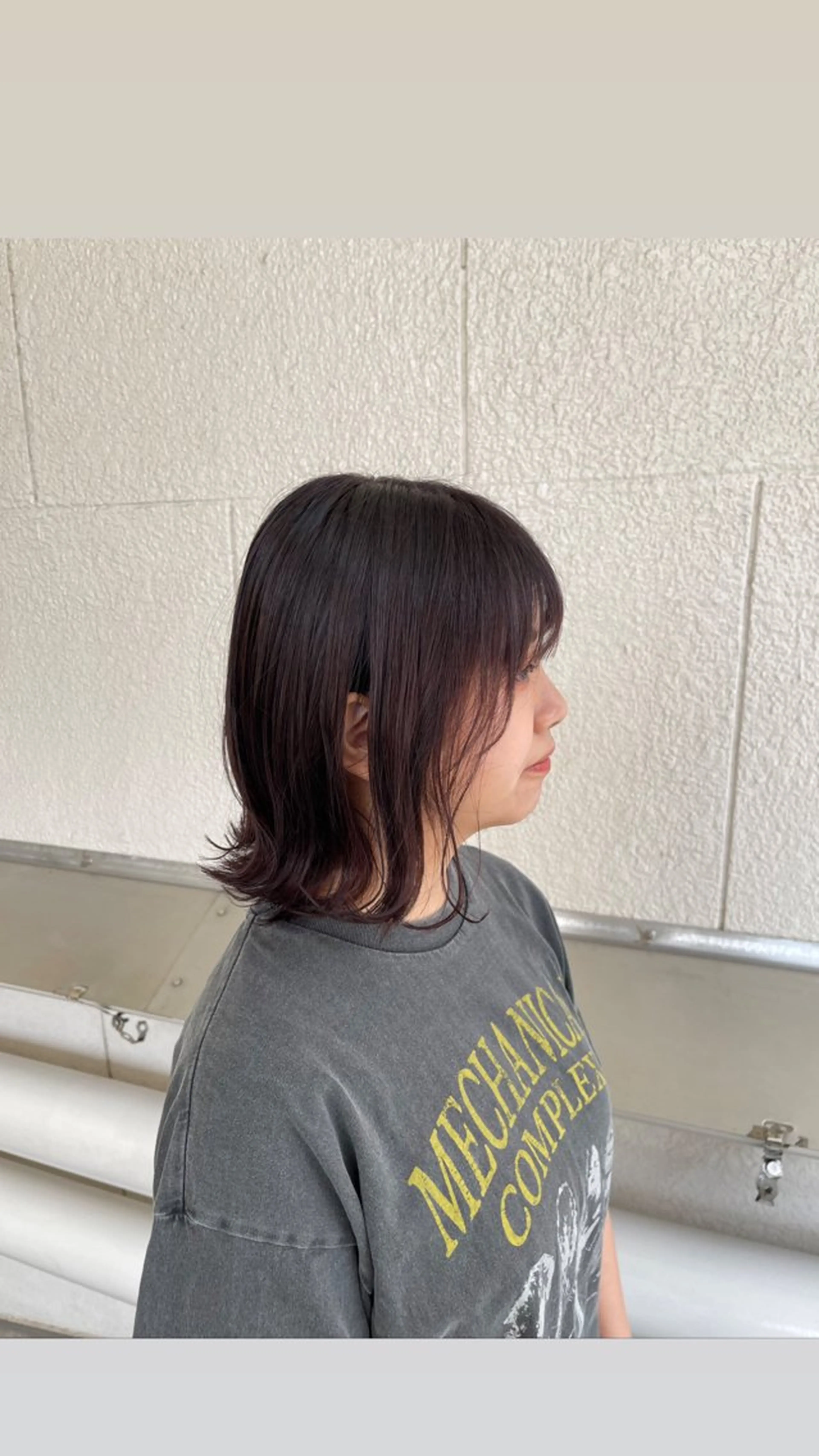 ミディアム ピンクブラウン 千代 夏輝のヘアスタイル