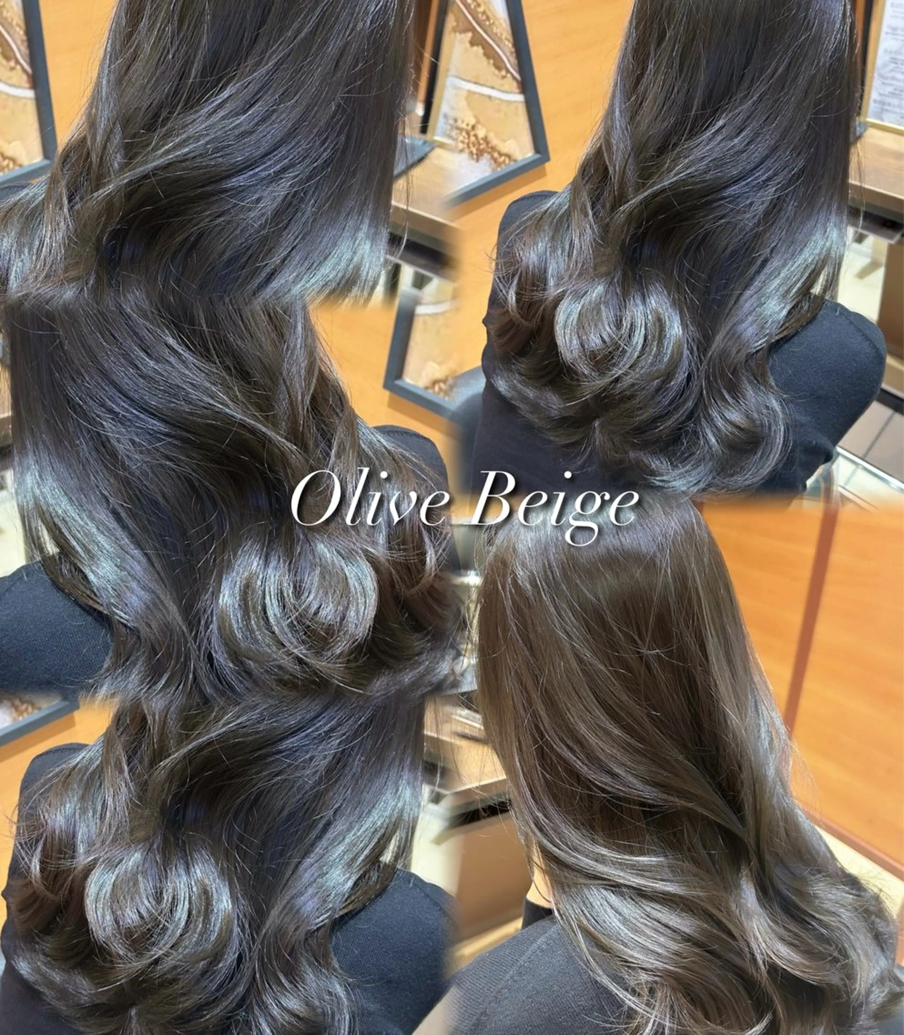 セミロング カット ヘアカラー トリートメント 韓国ネイル🤍 イワサキ　リコ🍒のヘアスタイル