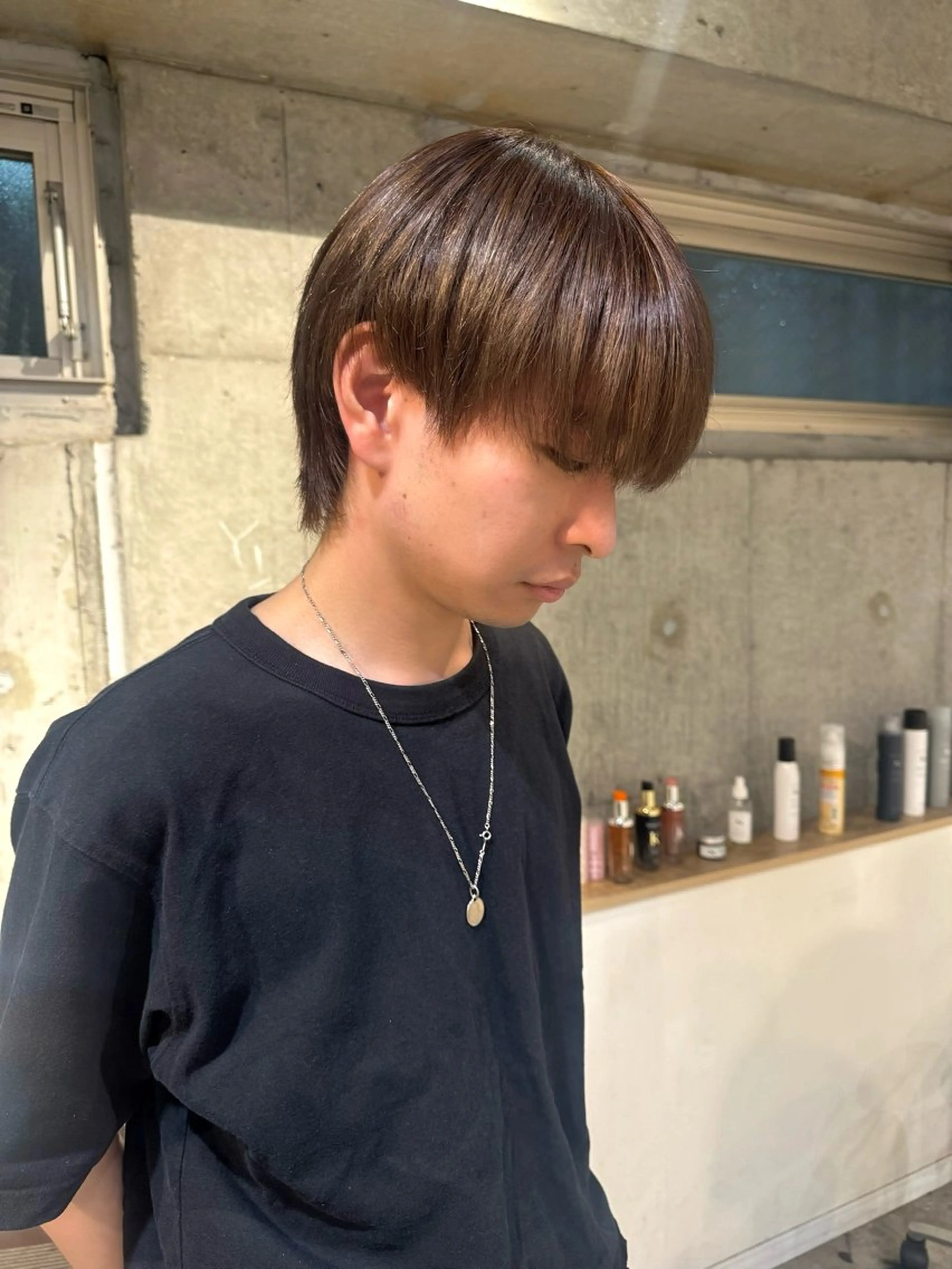 カラー ヘアアレンジ メンズ マッシュ カット ヘアカラー トリートメント ヘッドスパ 顔まわり/艶カラー/ 🤎himari🤎のヘアスタイル