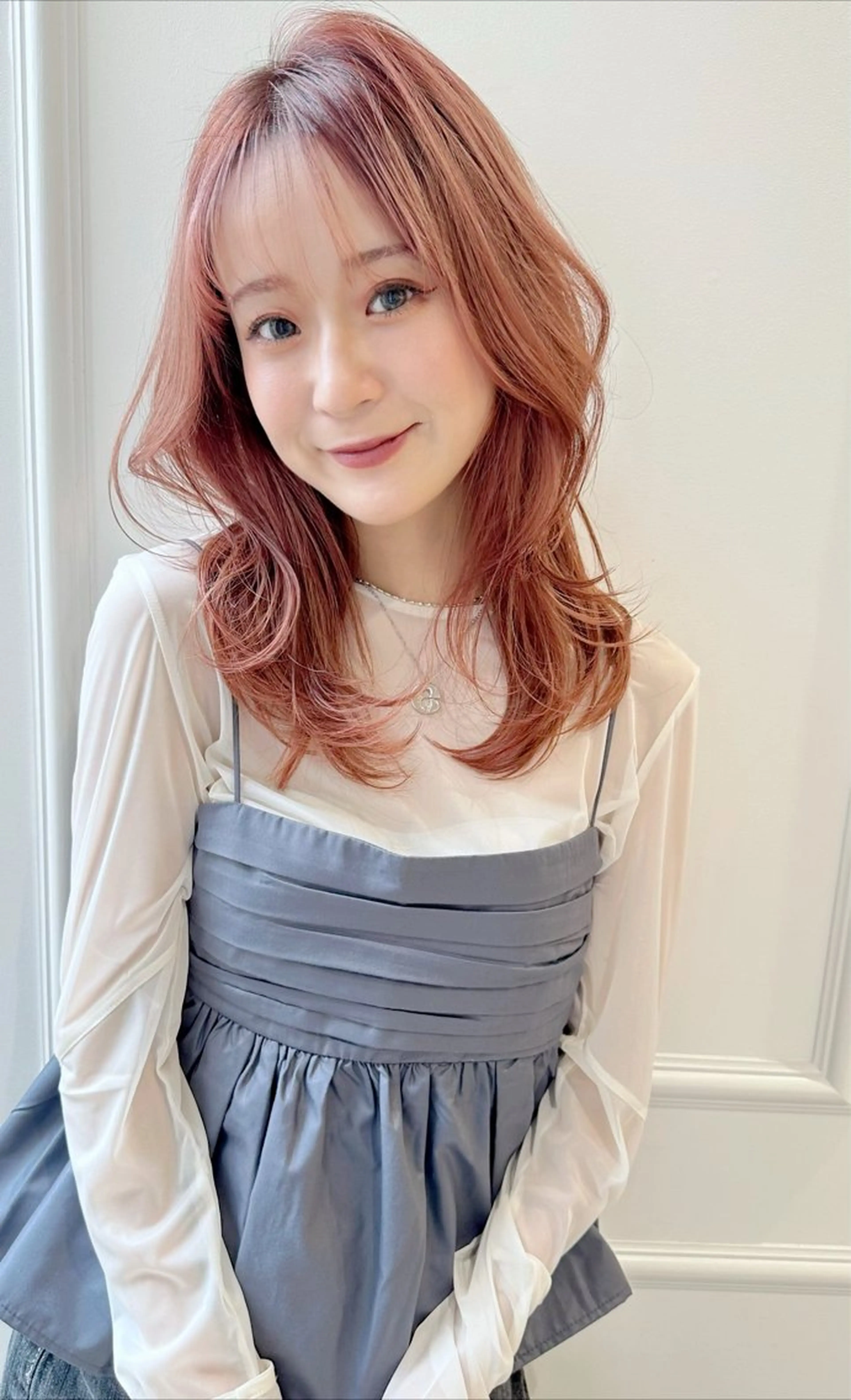 🌷似合わせカット＋ブリーチなし透明感Wカラー ¥11000の写真