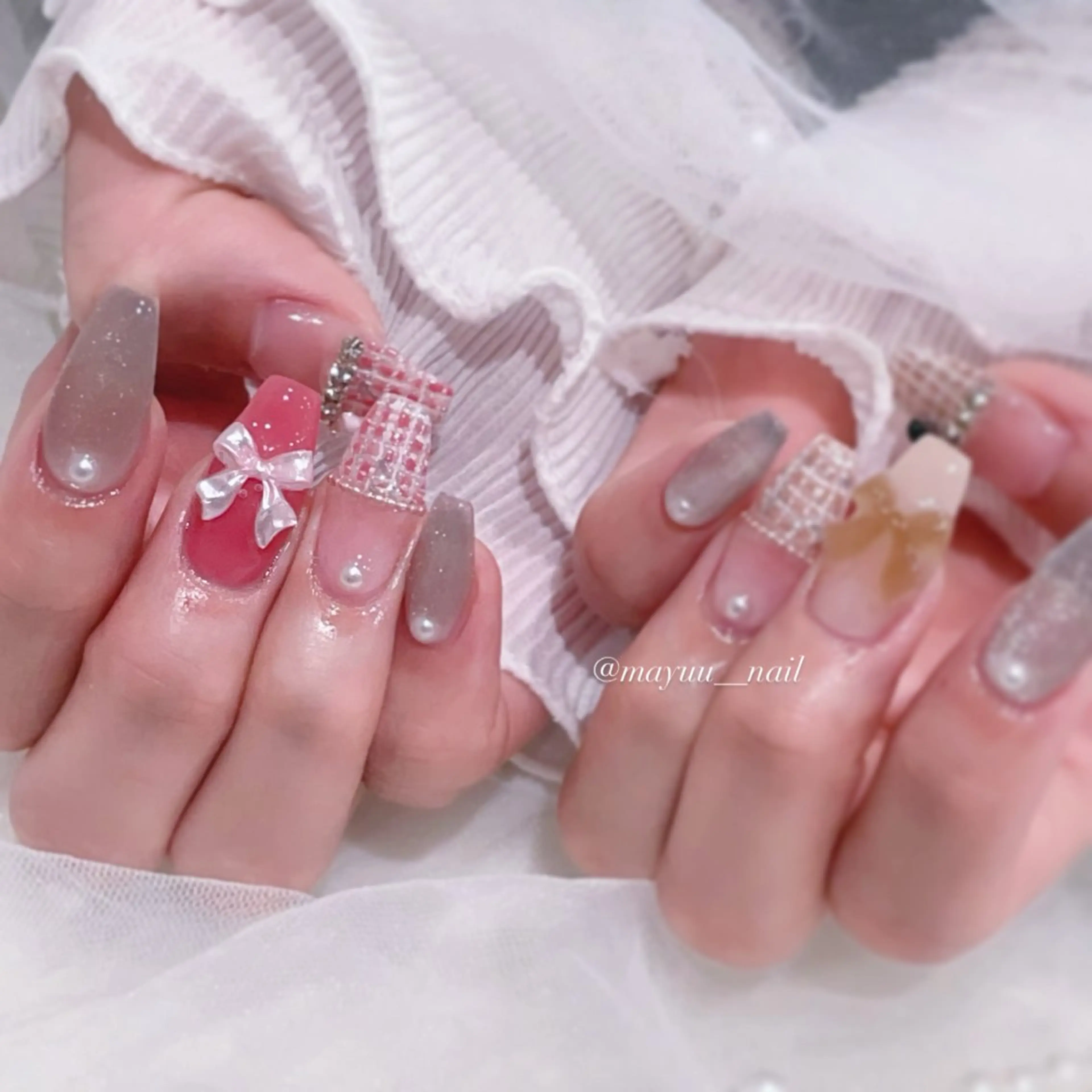 ネイル ハンドネイル 🎀 Mayu 🎀痛ネイルのネイルデザイン