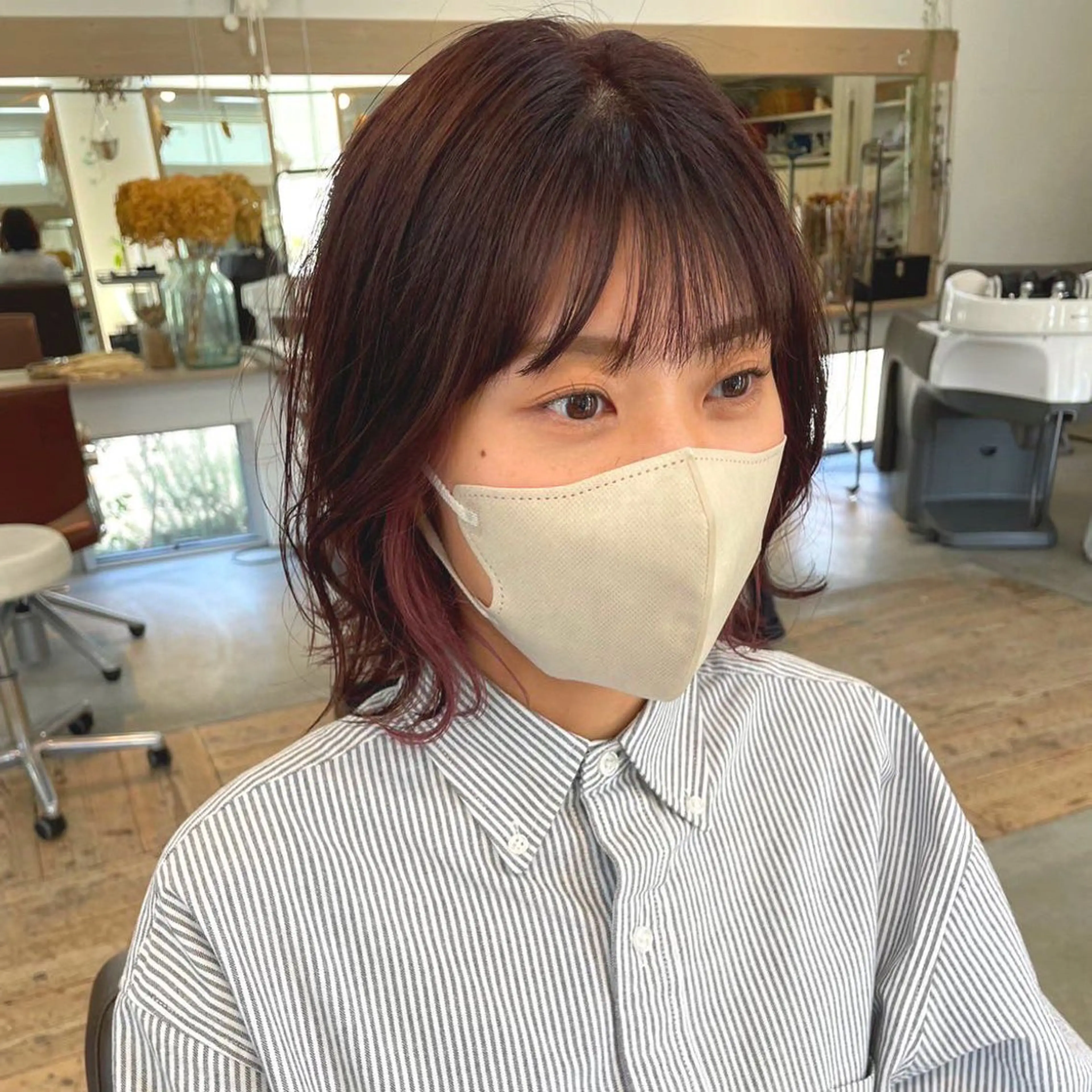 ミディアム ヘアカラー kachina所属・綿貫 美雪のヘアスタイル