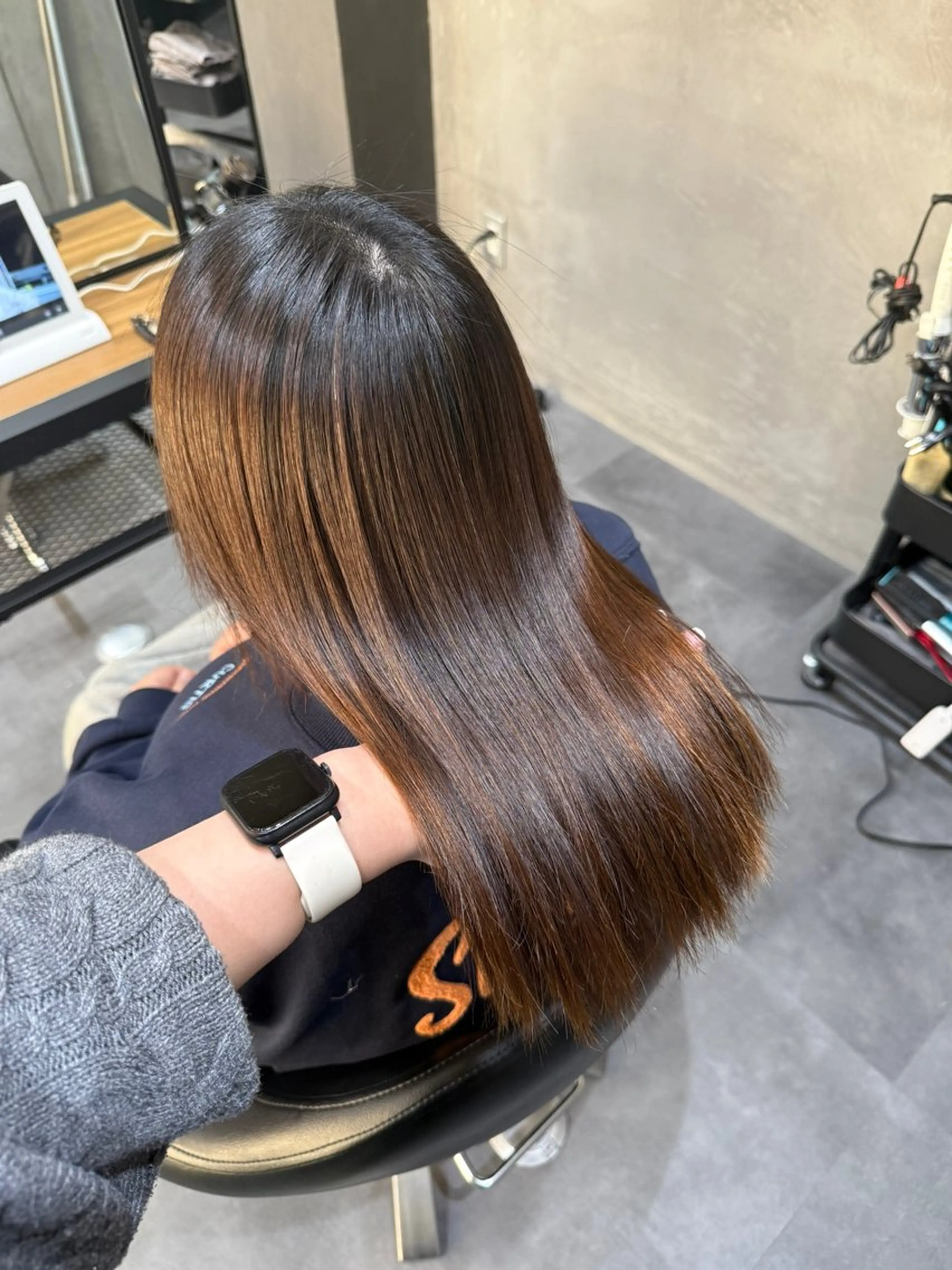 ミディアム パーマ maco /カラー・縮毛矯正のヘアスタイル