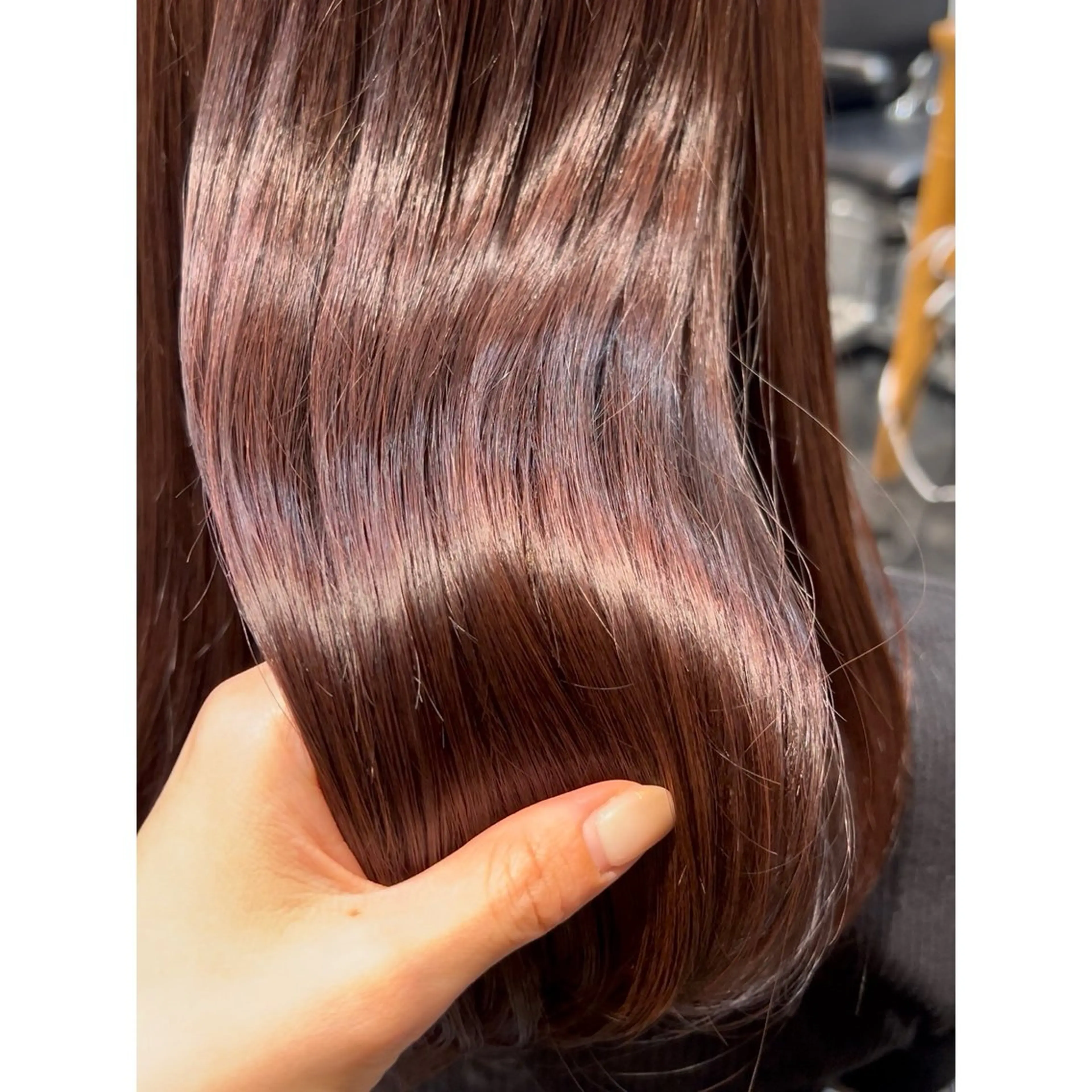 セミロング カラー ブリーチ カシス ダブルカラー ブリーチなしカラー ピンクカラー ヘアカラー トリートメント ◎かしま◎暖色ｶﾗｰ /ﾒﾝｽﾞﾊﾟｰﾏのヘアスタイル