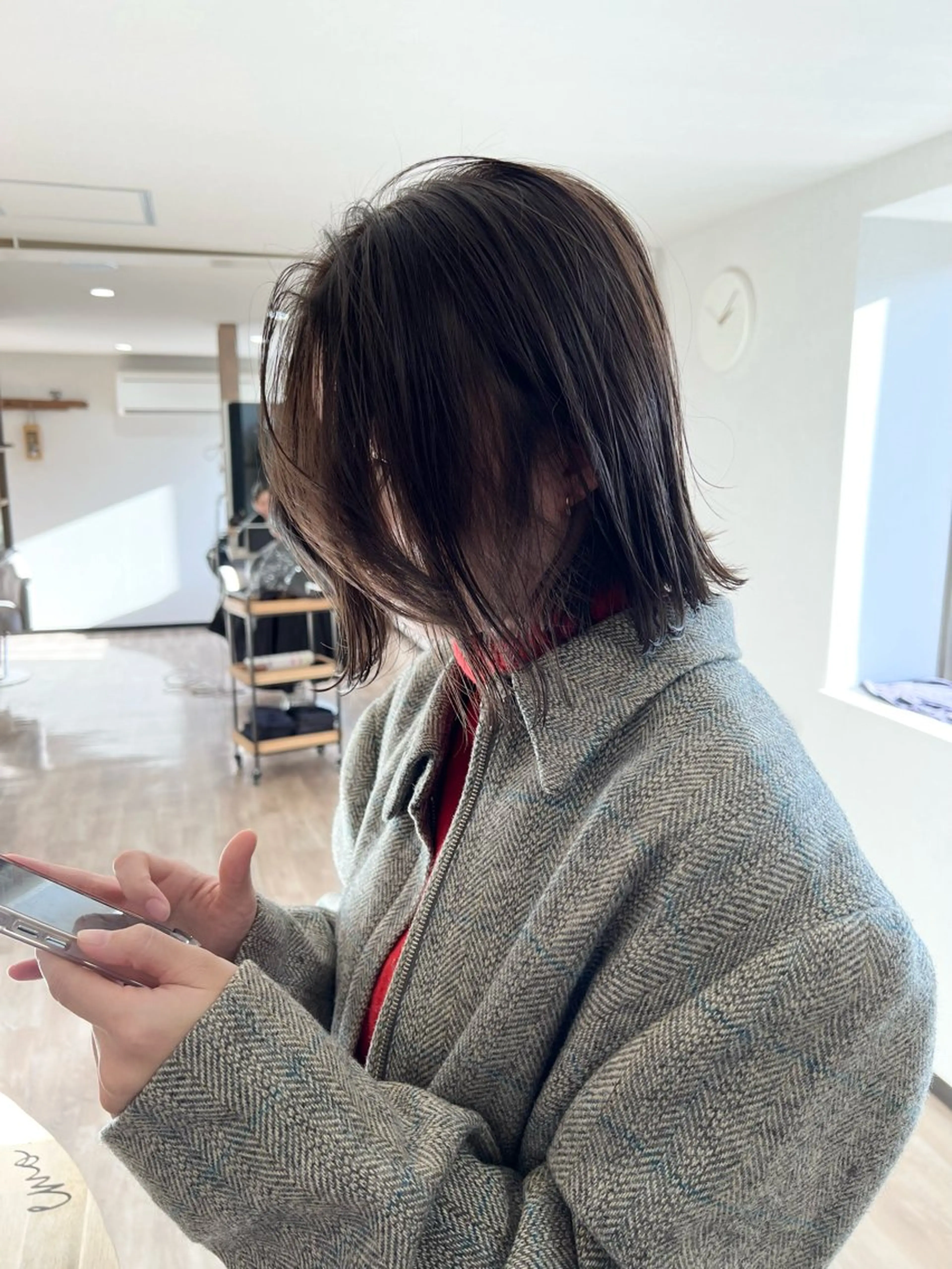 ショート カラー グレージュ オリーブカラー カット ヘアカラー トリートメント 🌱小顔魅せショート 髪質改善カラー/泉綺のヘアスタイル