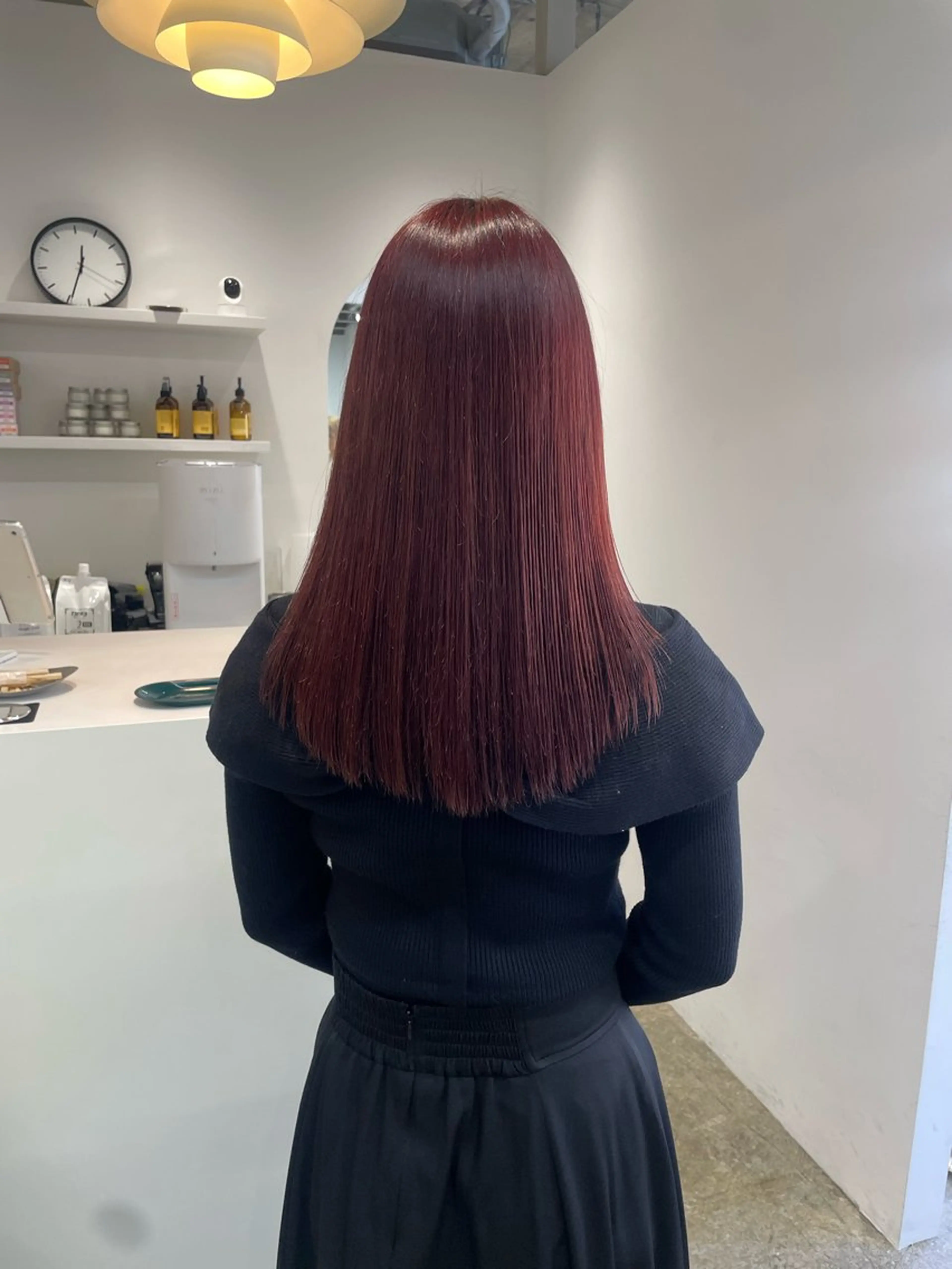 ミディアム カラー カット ヘアカラー 𝘚𝘶𝘻𝘶 𓂃𓈒𓏸のヘアスタイル