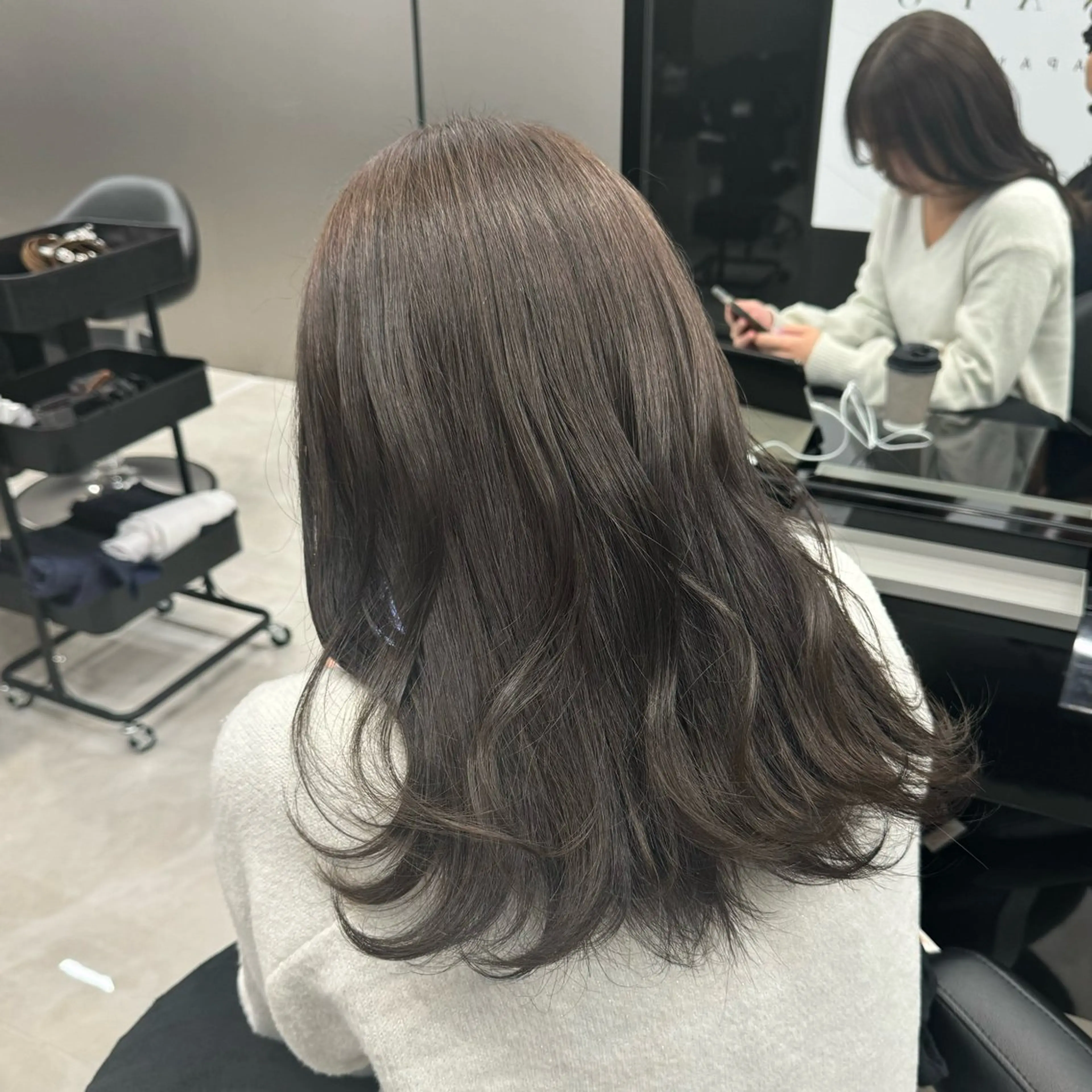 ロング カラー ヘアカラー トリートメント 新宿/顔周りカット/ レイヤー/がっきーのヘアスタイル