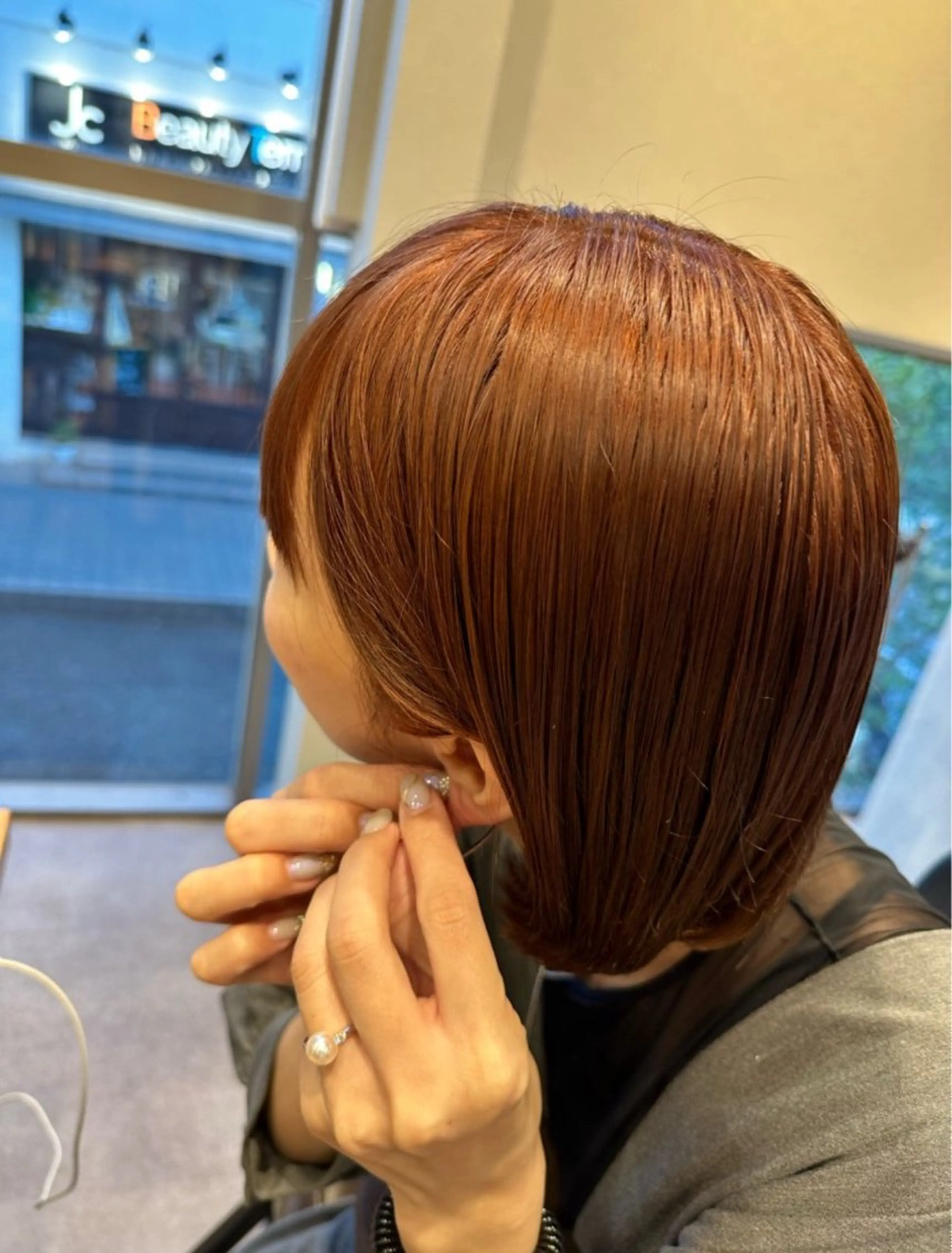 ミディアム カラー ブラウンカラー オレンジ オレンジブラウン ヘアカラー トリートメント 韓国風/オシャレ /縮毛矯正/滝口琴未のヘアスタイル