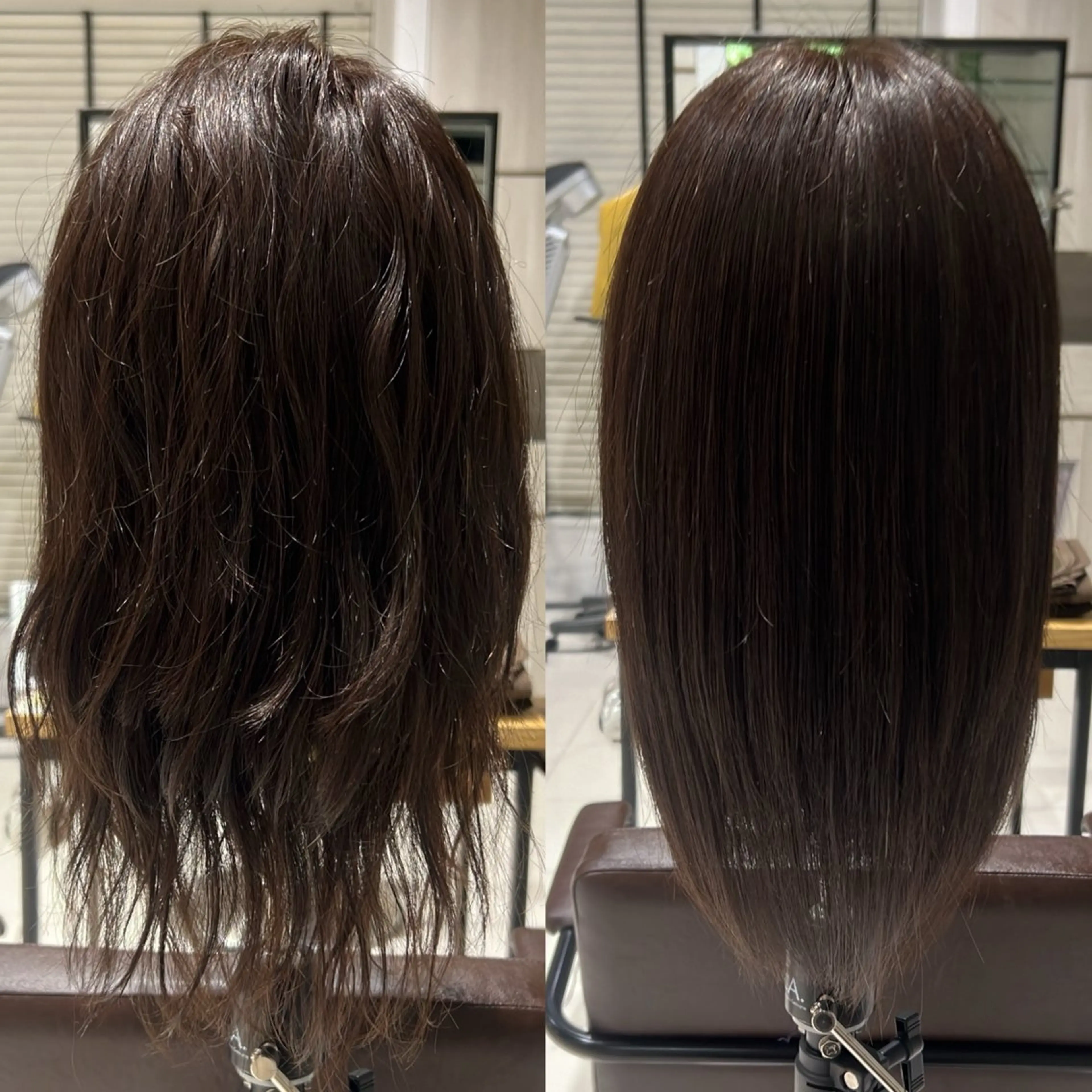 ロング 縮毛矯正 EARTH 柿崎日菜のヘアスタイル