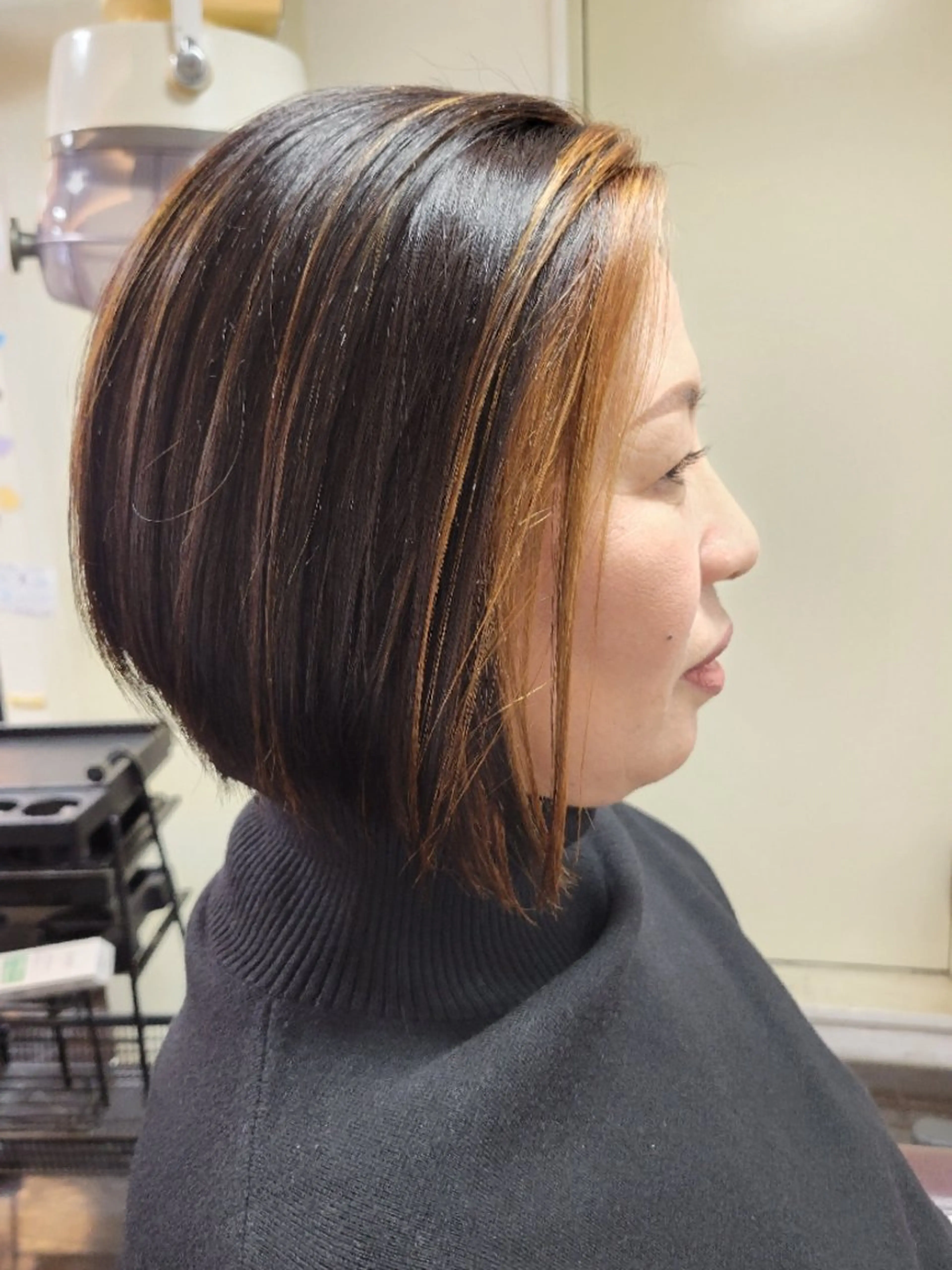 ショート ミストバング ボブ 遠藤 史秋のヘアスタイル