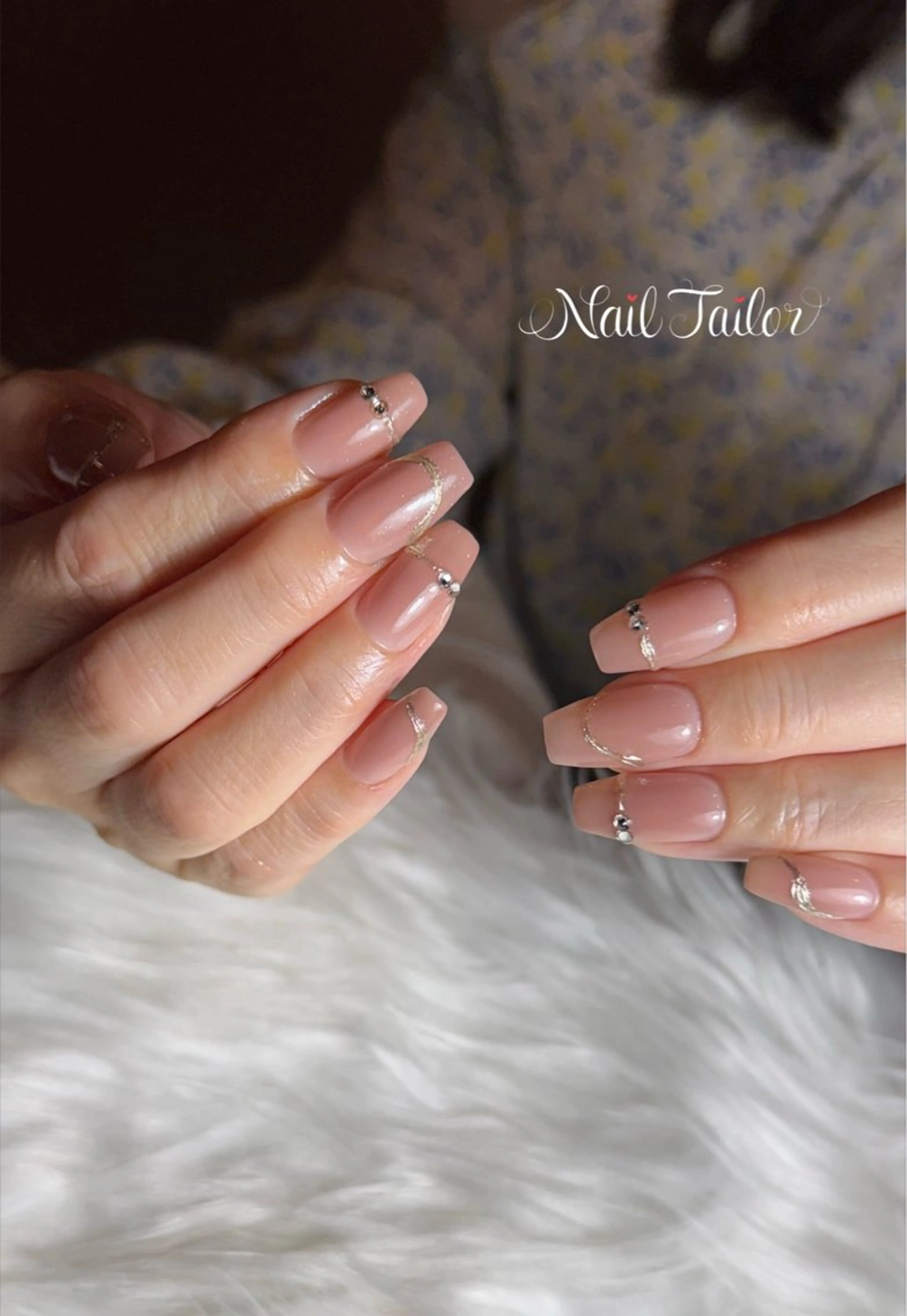 ネイル ロングネイル ミラーネイル オフィスネイル ピンク ハンドネイル NailTailor ネイルテイラーのネイルデザイン