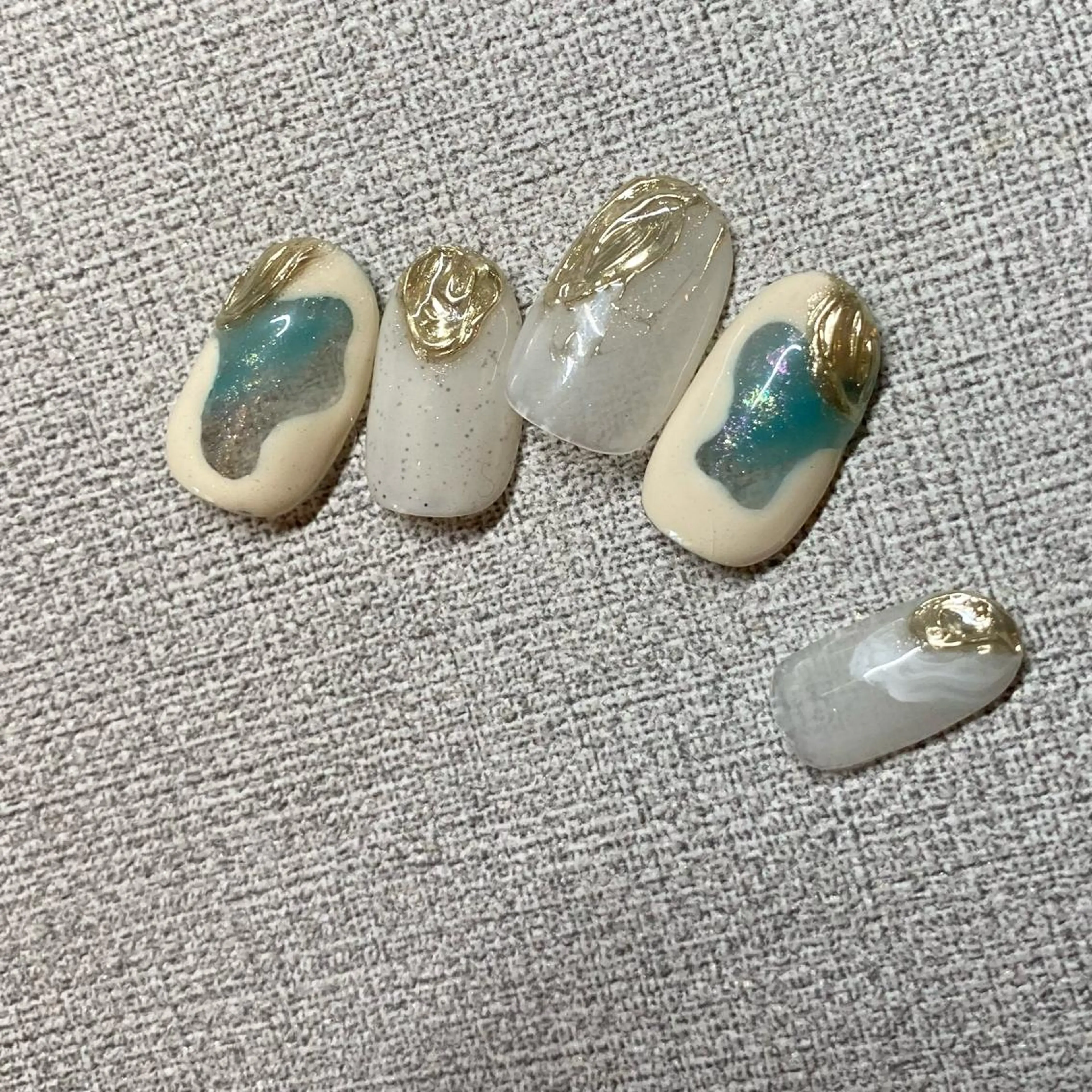 ネイル アートネイル フットネイル ニュアンスネイル 冬ネイル 山田 貴子のネイルデザイン