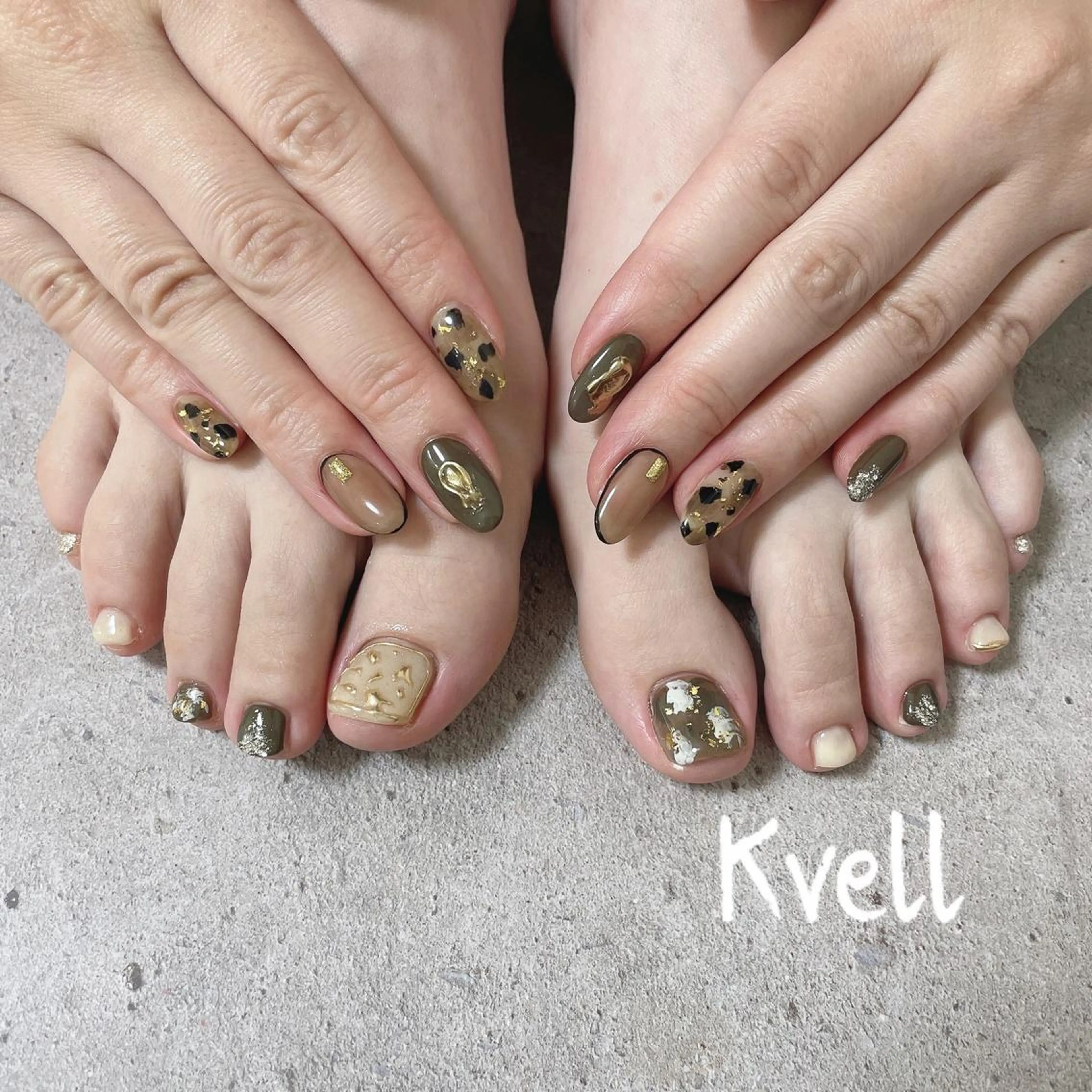 ネイル フットネイル ハンドネイル フットネイル nail salon  Kvell所属・nailsalon Kvellのネイルデザイン