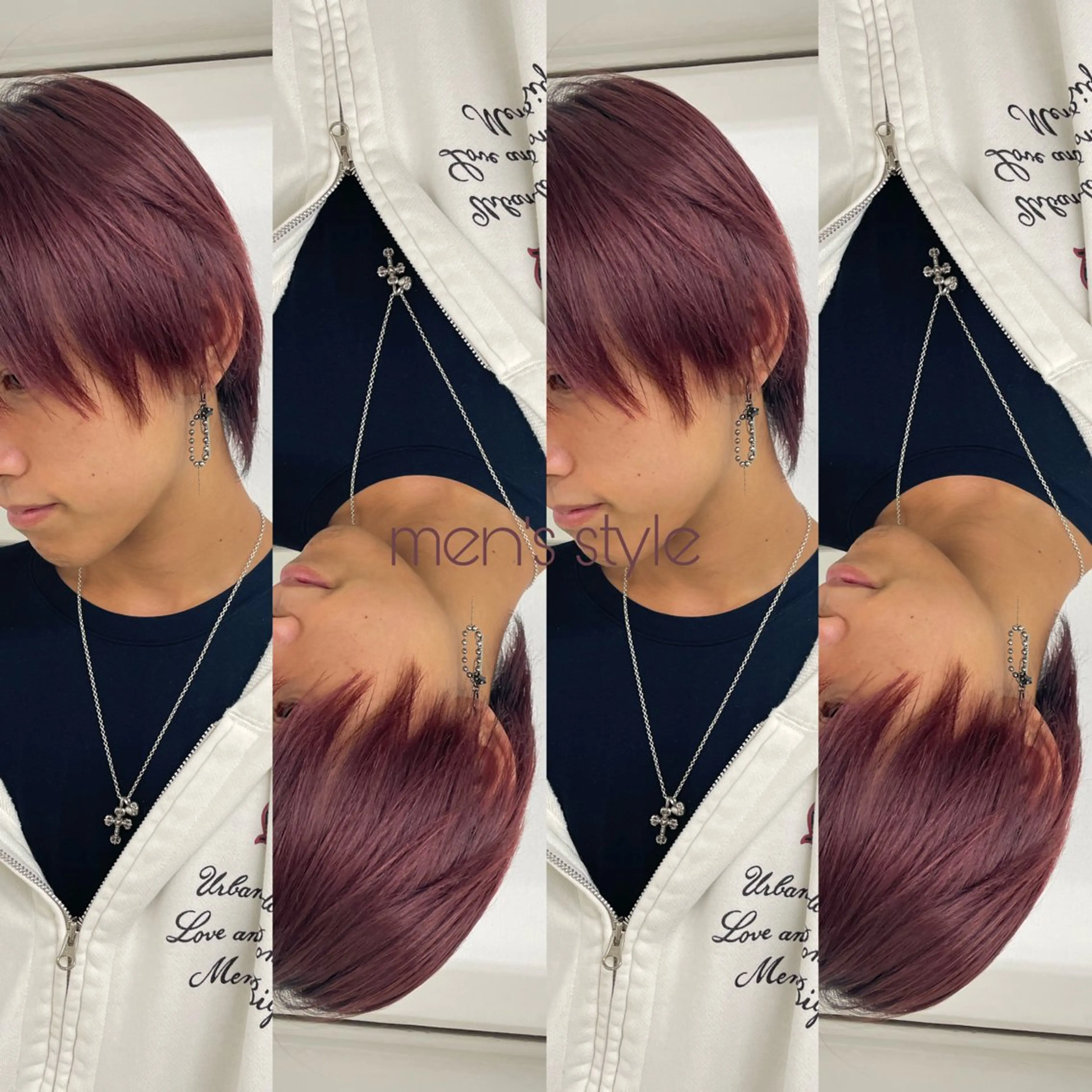 カラー メンズ Saaya/レイヤー /ブリーチ/ブロンドのヘアスタイル