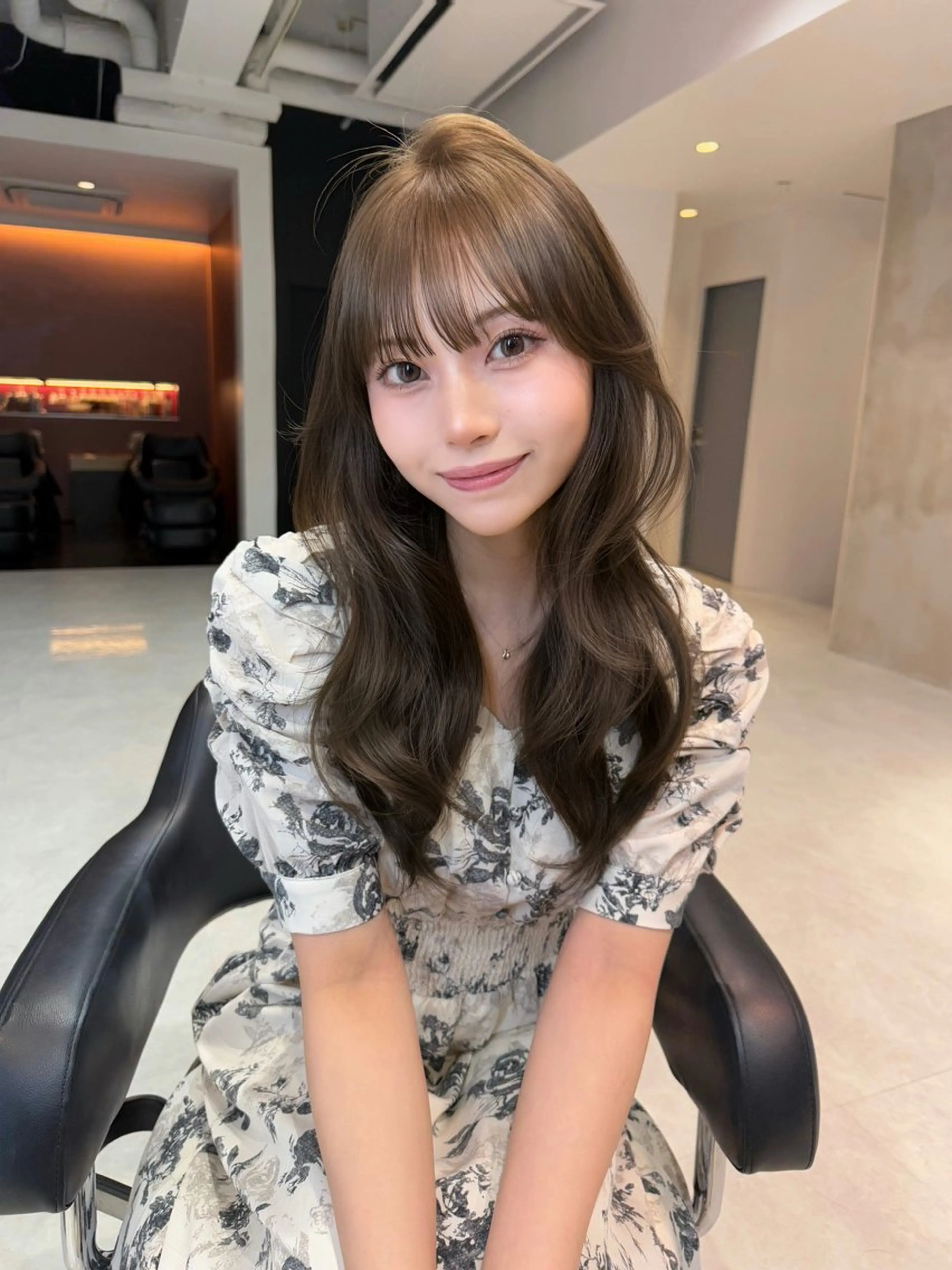 ロング カット ヘアカラー トリートメント 韓国ヘア🇰🇷 YURIYAのヘアスタイル