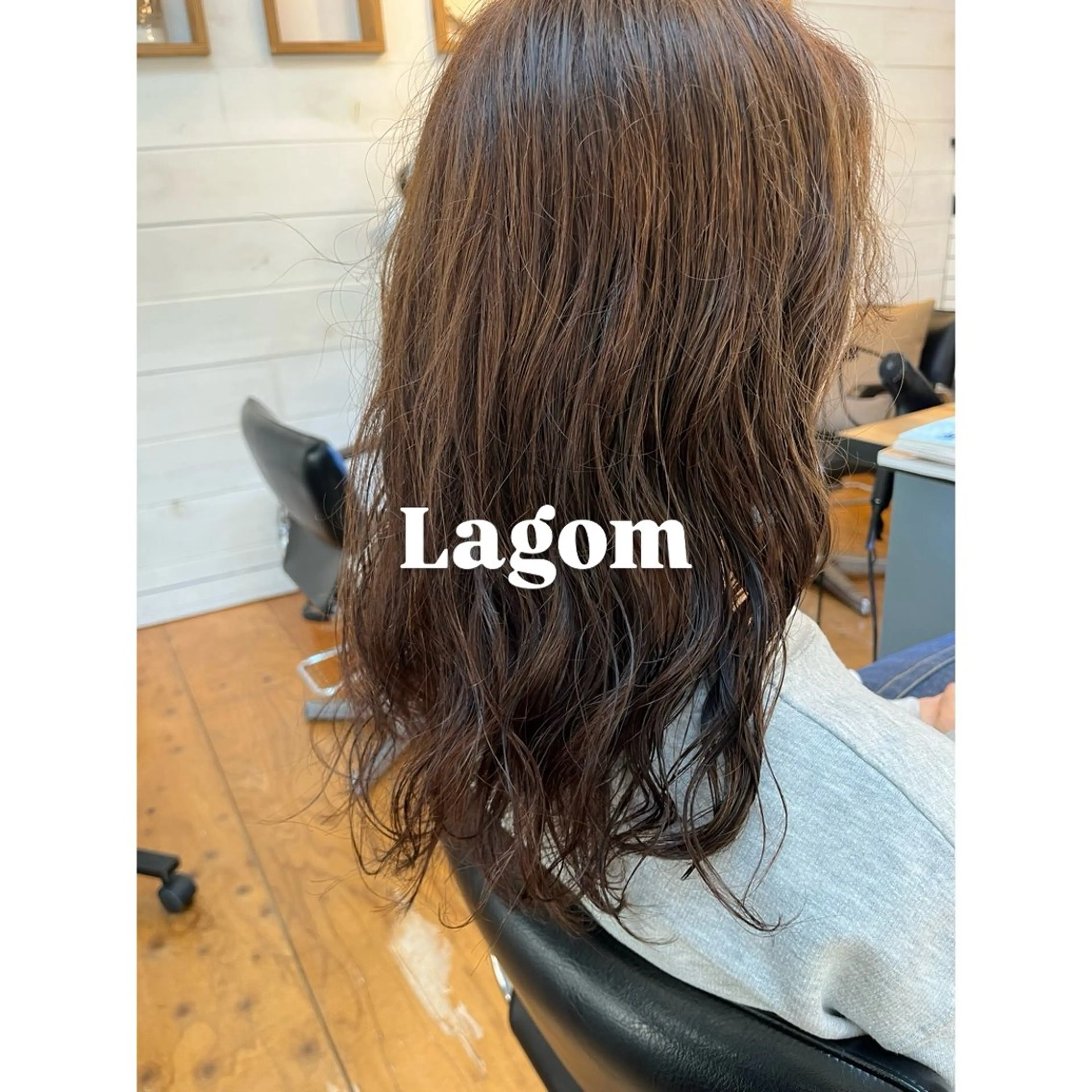 ミディアム パーマ カット パーマ Lagom なかだのヘアスタイル
