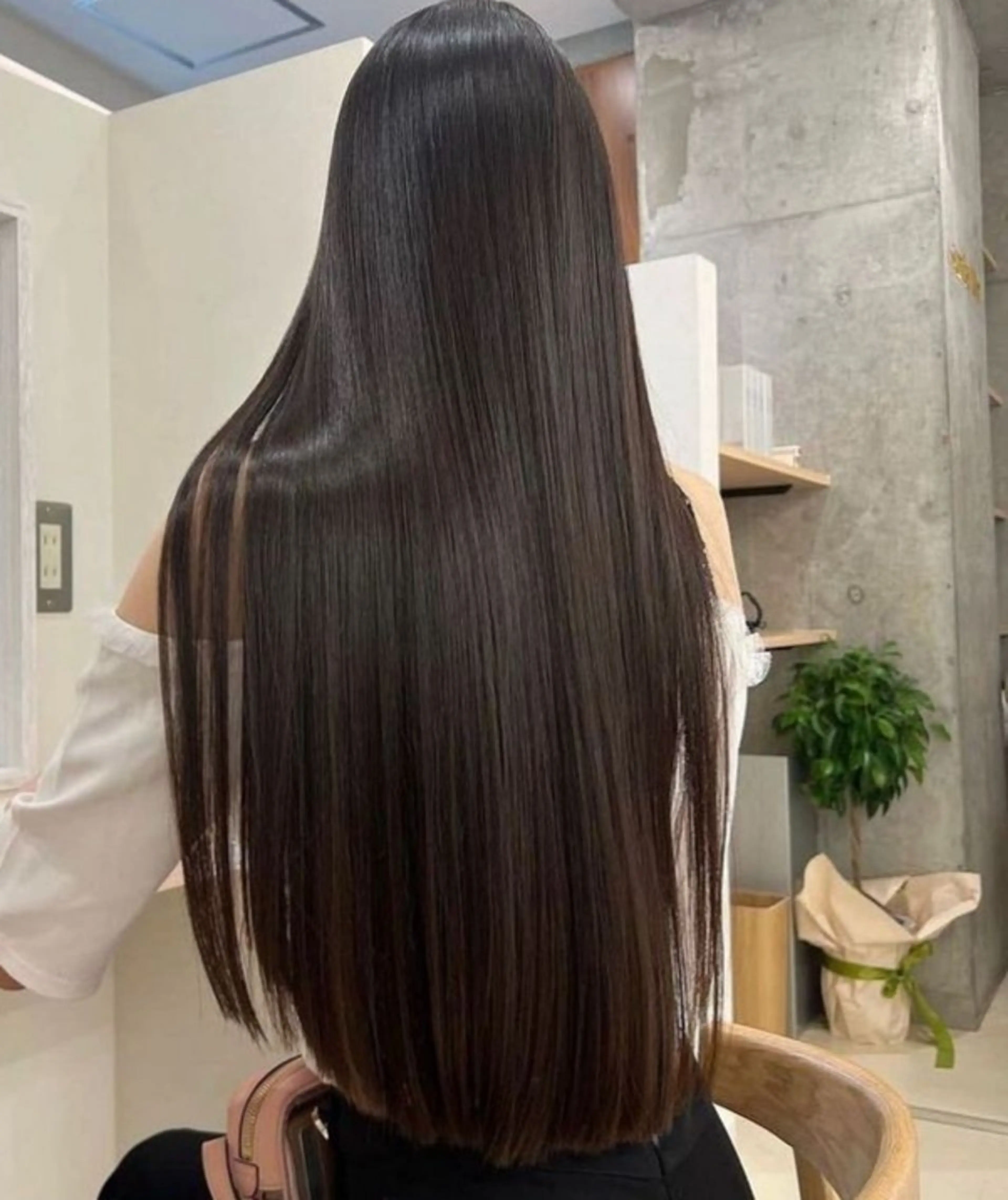 ロング カット ヘアカラー 縮毛矯正 シールエクステ×美髪 改善/ヨシモトカンジのヘアスタイル