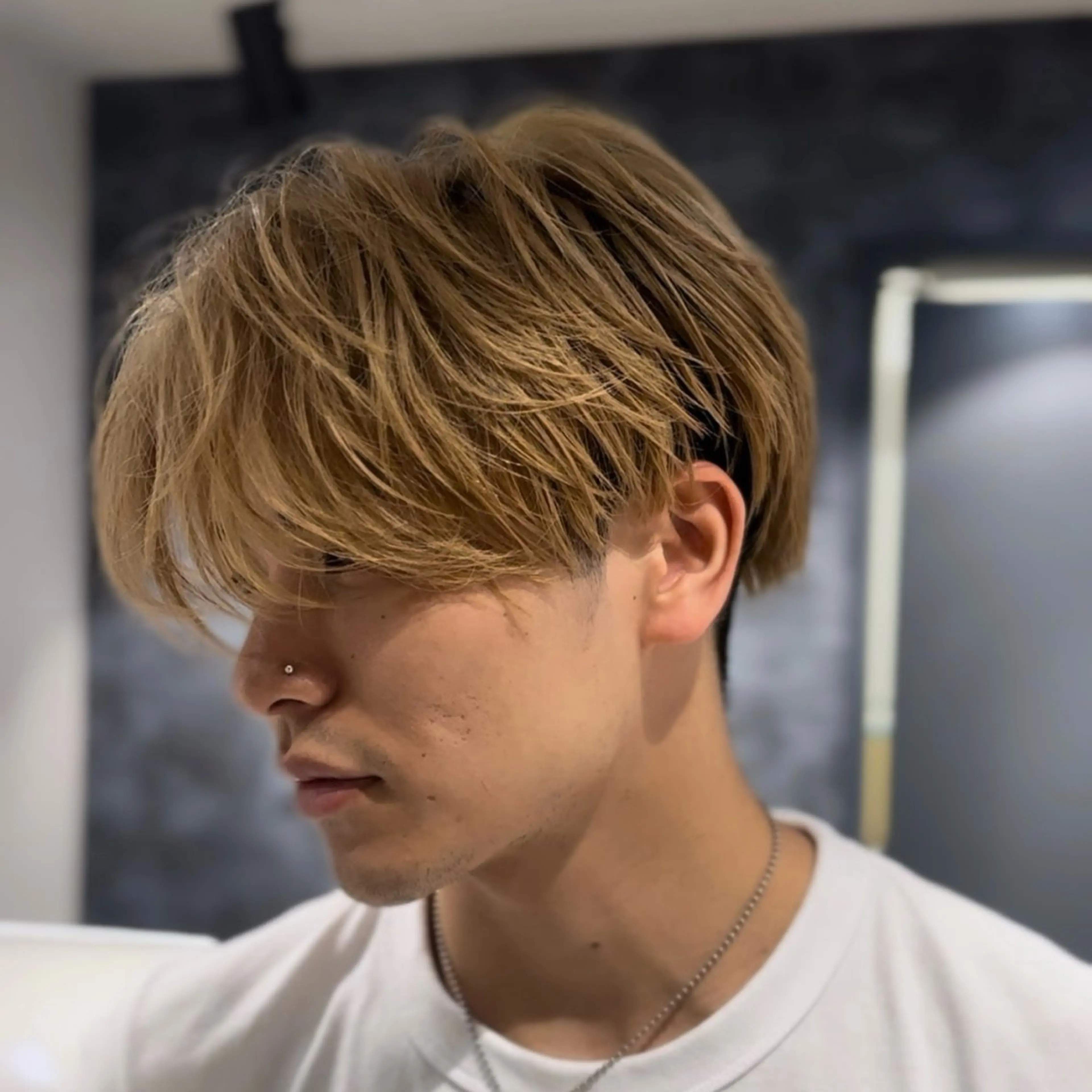 ☁️【透明感抜群 ミルクティー】メンズカット＋カラー【ブリーチ込み】☁️の写真