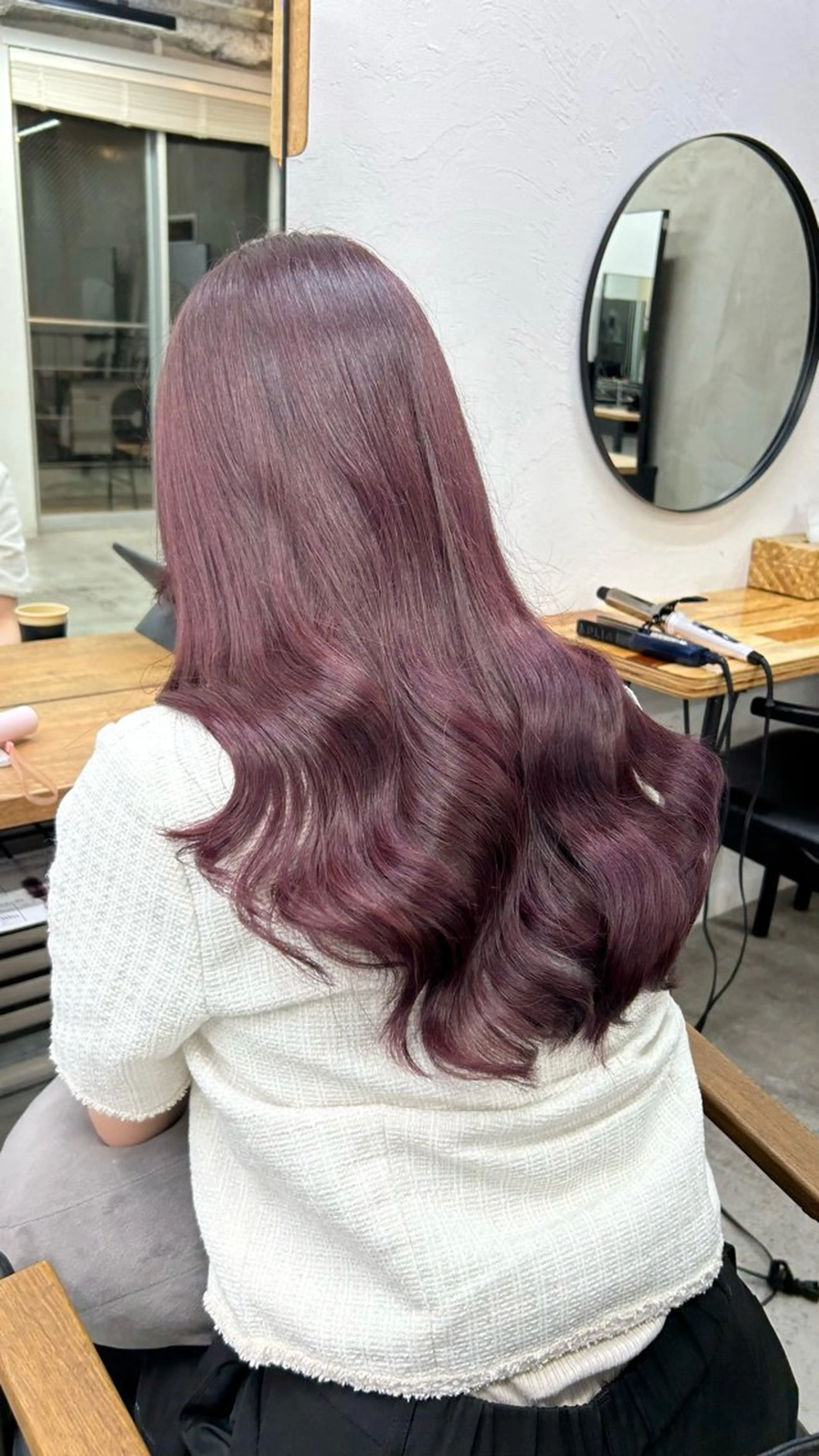 ロング カラー ダブルカラー ピンクカラー トリートメント カット ヘアカラー トリートメント RYOSUKE ハイトーンのヘアスタイル