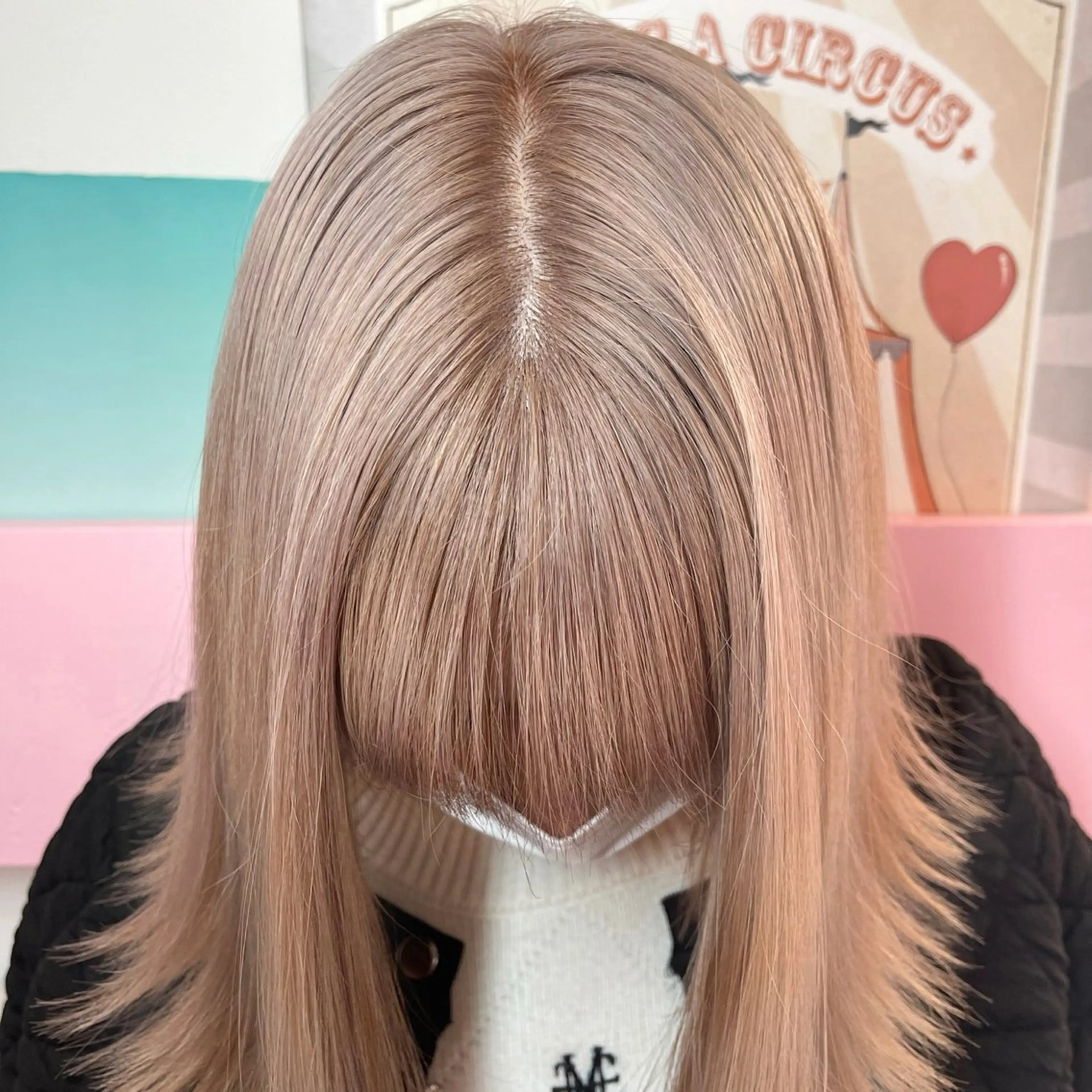 ミディアム カラー カット ヘアカラー 🎀ミルクティー/暖 色×レイヤー/マリアのヘアスタイル