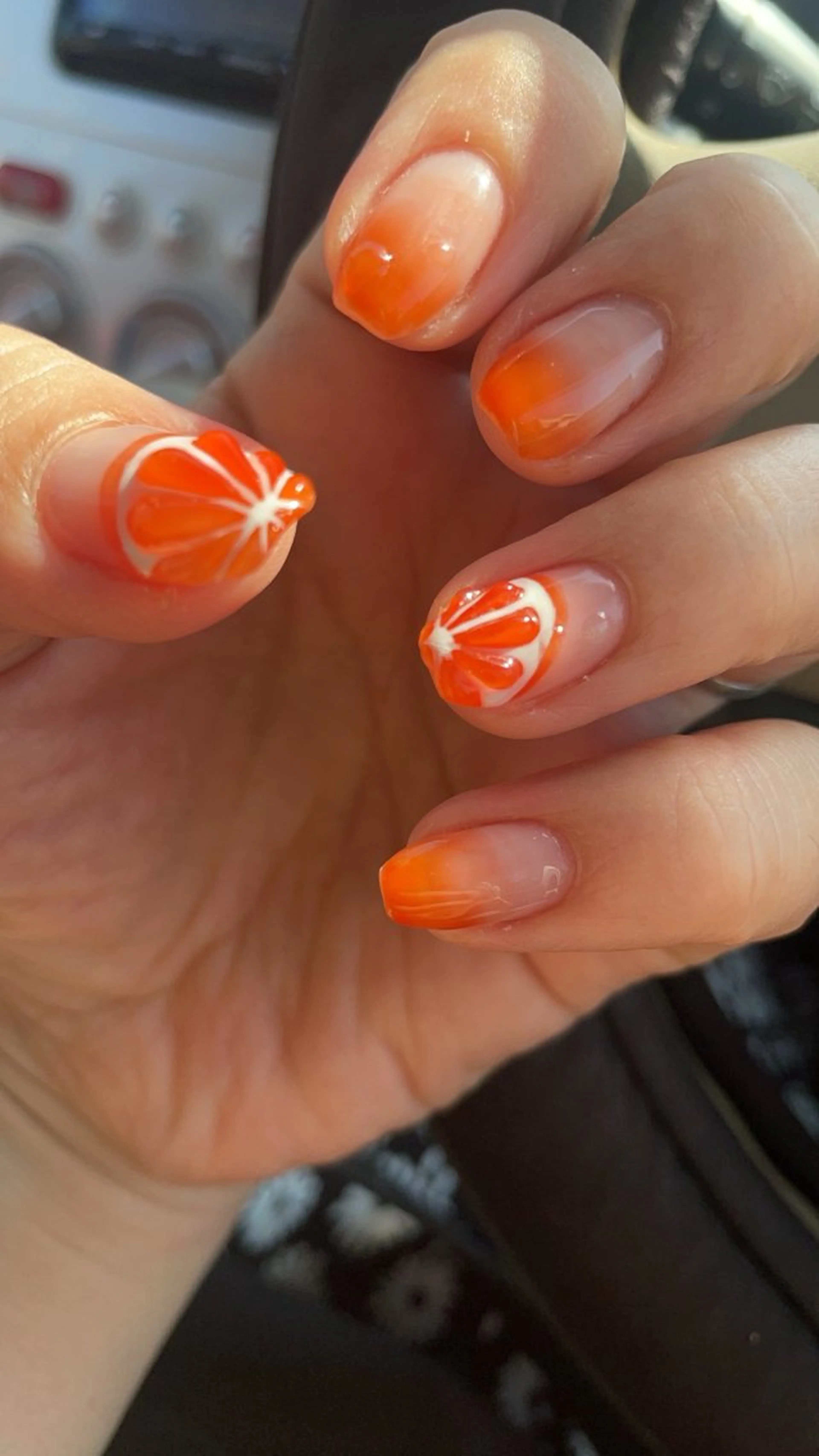 ネイル オレンジ Kuroki Yurikaのネイルデザイン