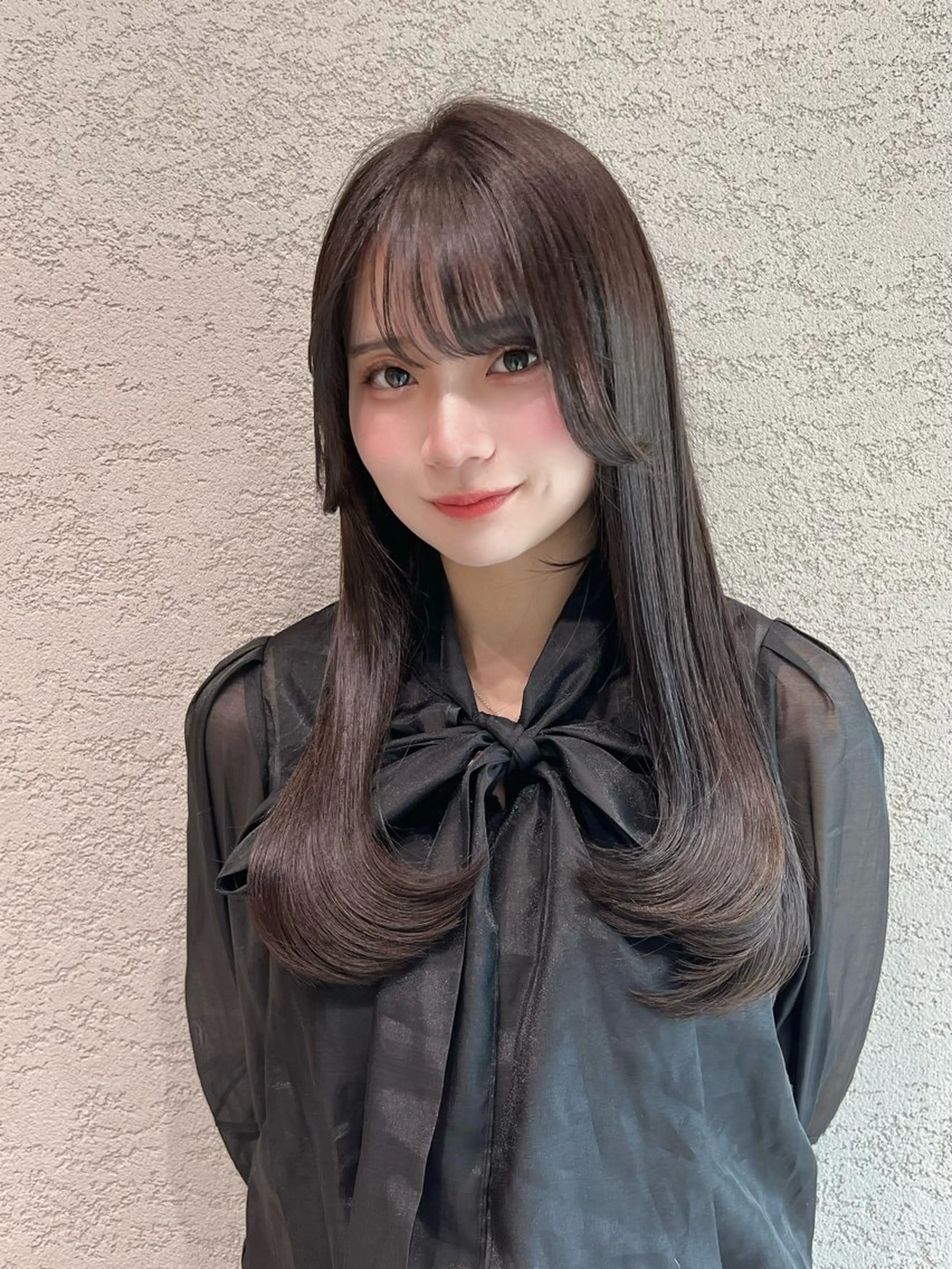 ロング カラー カット ヘアカラー トリートメント 興津/韓国レイヤー ダブルカラー美髪縮毛のヘアスタイル