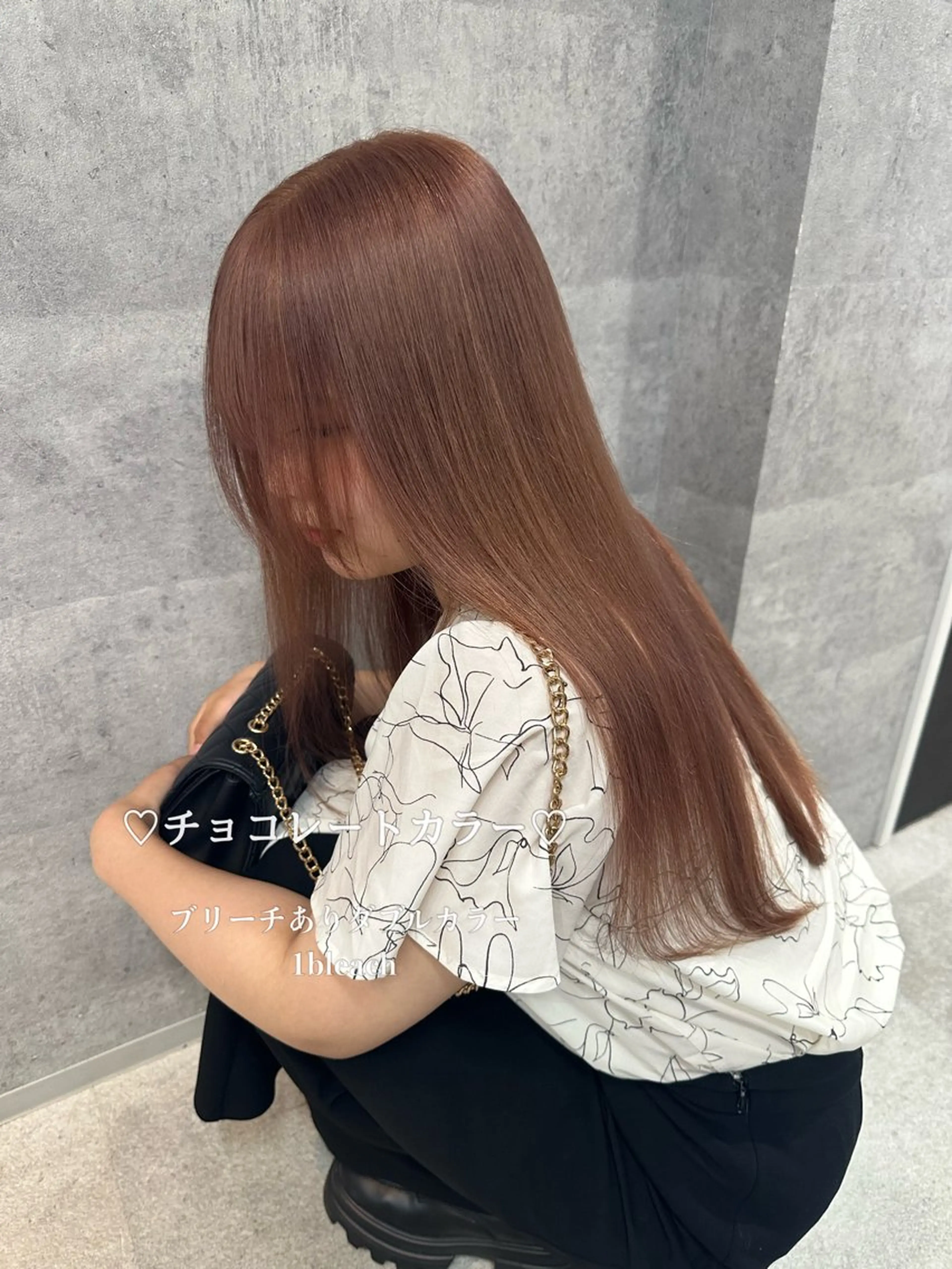 ロング カラー ベージュカラー ブリーチ ブラウンカラー ダブルカラー ピンクカラー カット ヘアカラー トリートメント 🪄🫧ハイトーン/ 乙津茜🐰L'wisのヘアスタイル