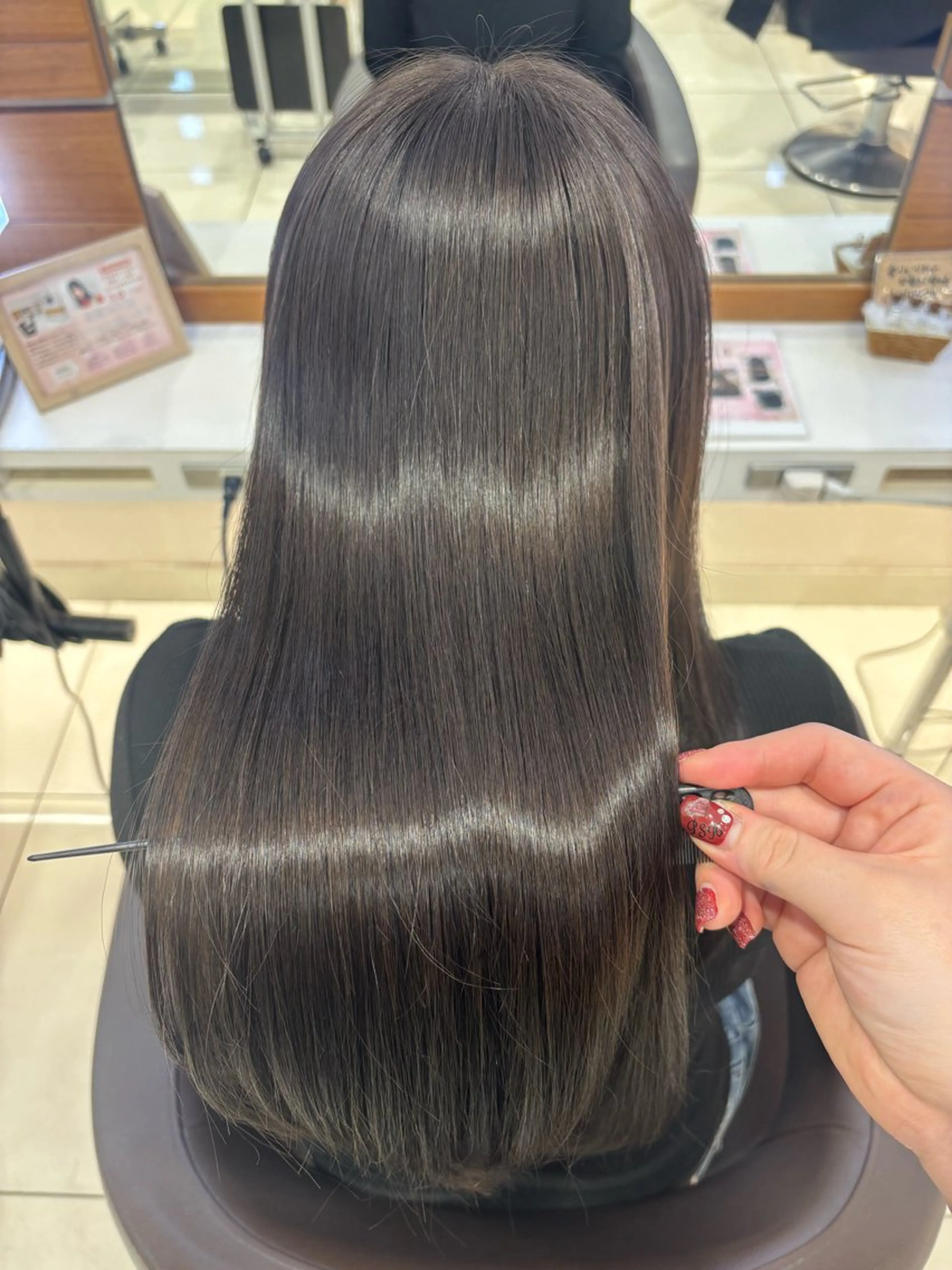 ロング カット ヘアカラー トリートメント 🫧【ちゅるんカラ ー】あいみ🫧のヘアスタイル