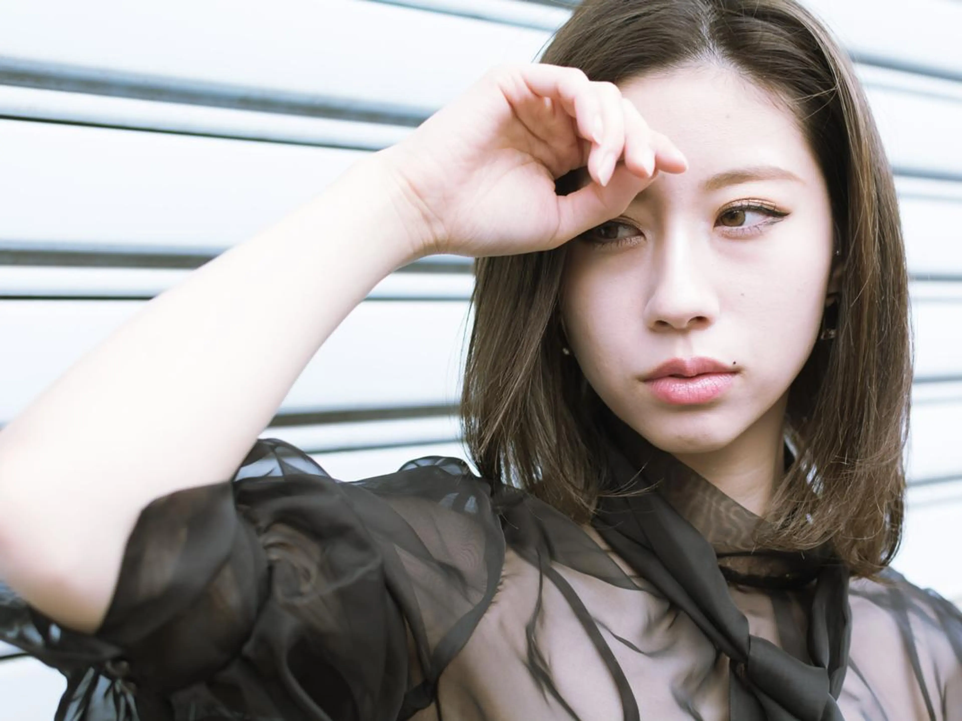 ミディアム ショートボブ ボブ 外国人風カラー ハイライト 似合わせカット 撮影モデル 斉藤 正敏のその他イメージ