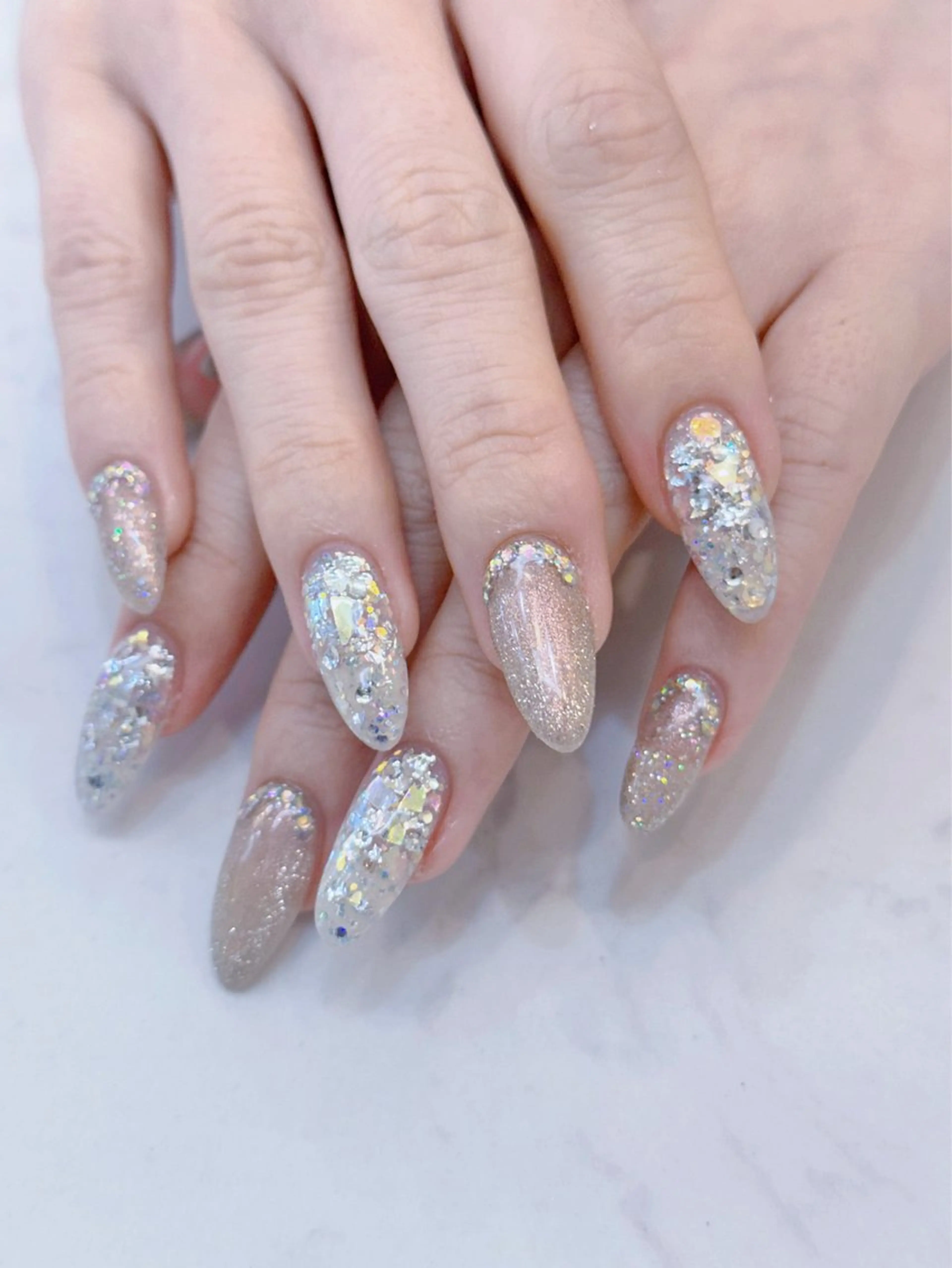 ネイル アートネイル フットネイル ジェルネイル ハート マグネットネイル babarla Nailのネイルデザイン