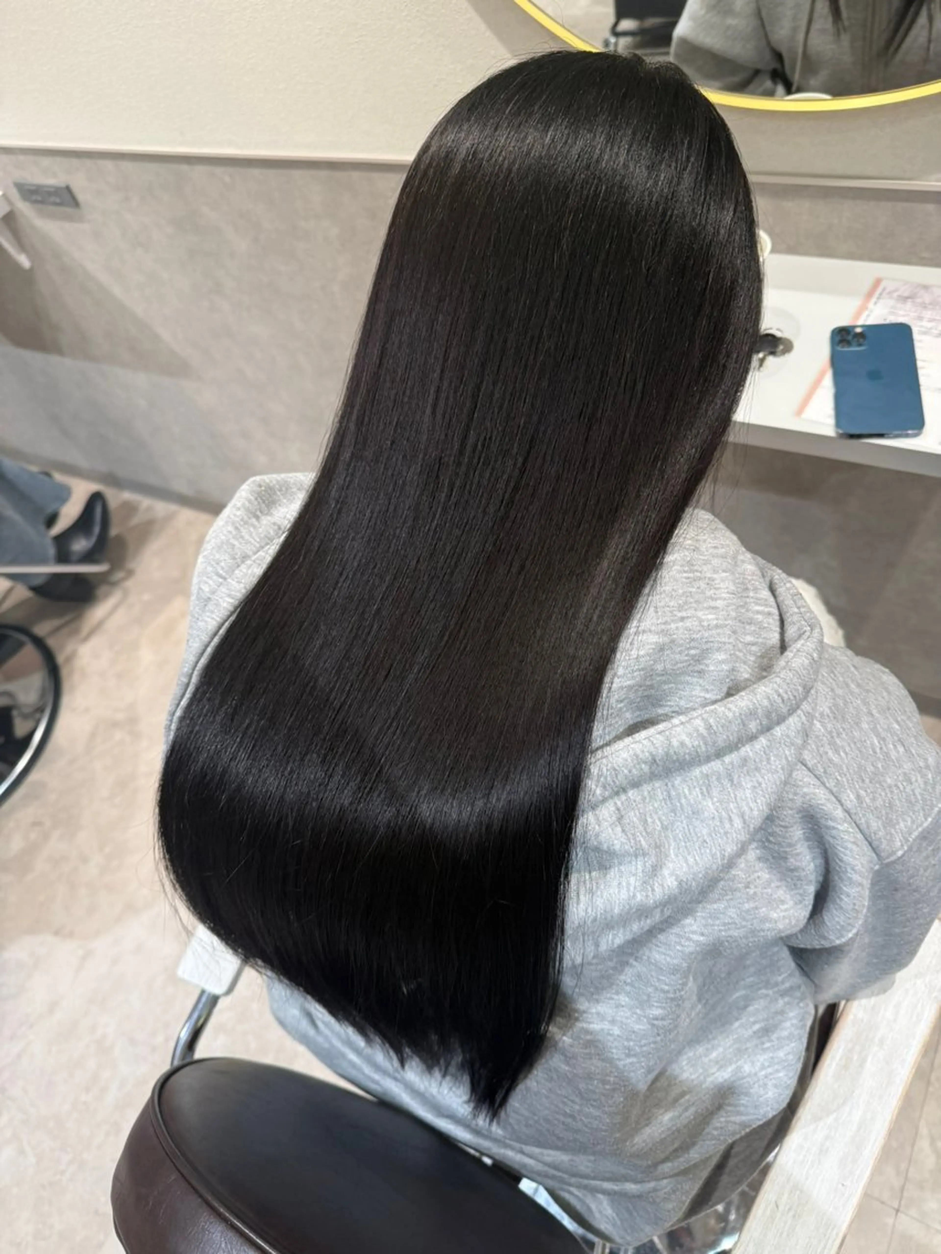 セミロング カット ヘアカラー 縮毛矯正 トリートメント 髪質改善カラー/銀座 /縮毛矯正/森田のヘアスタイル