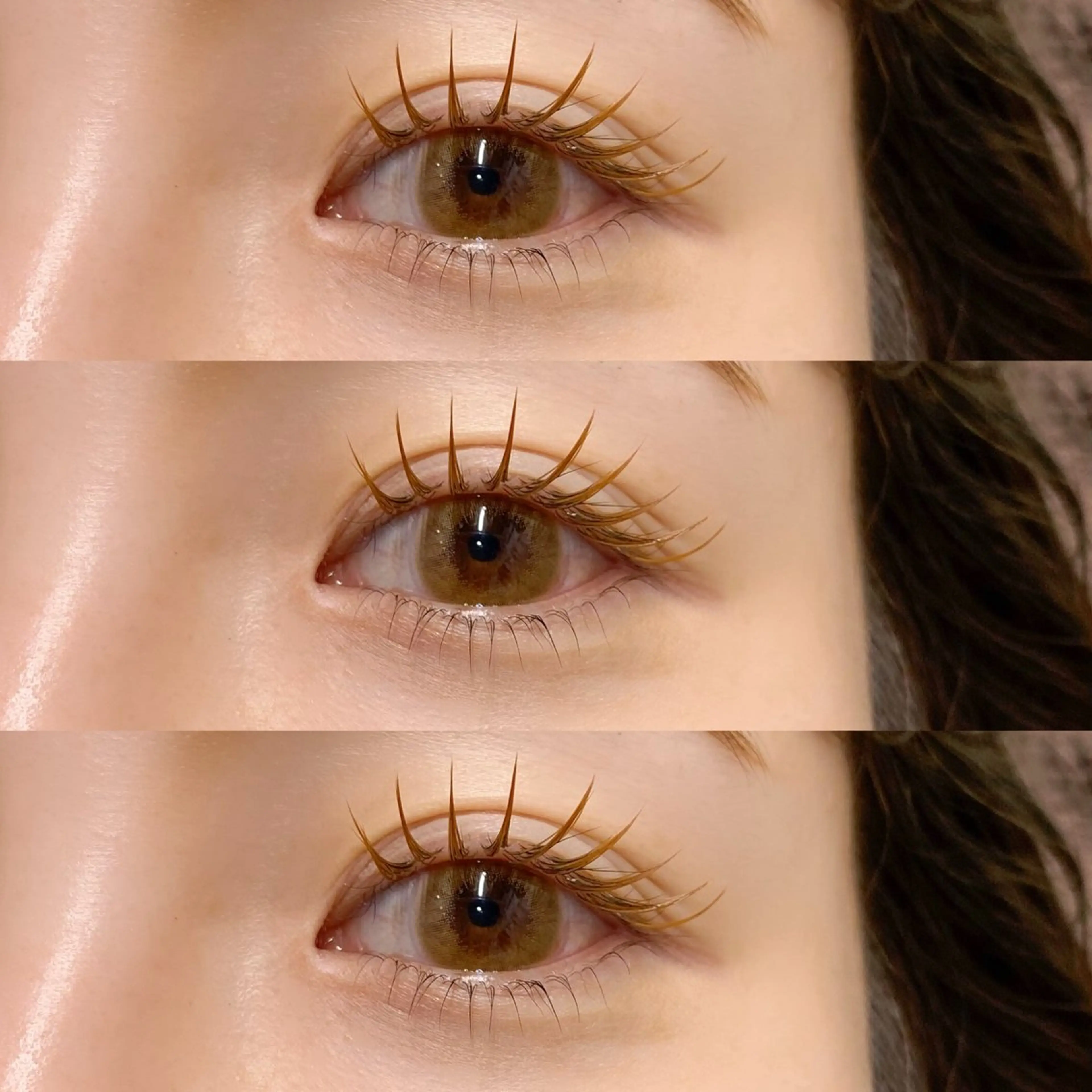 マツエク・マツパ 束感まつ毛 カラーマツエク 一重×まつ毛パーマ Chipieee iLaのマツエク・マツパデザイン