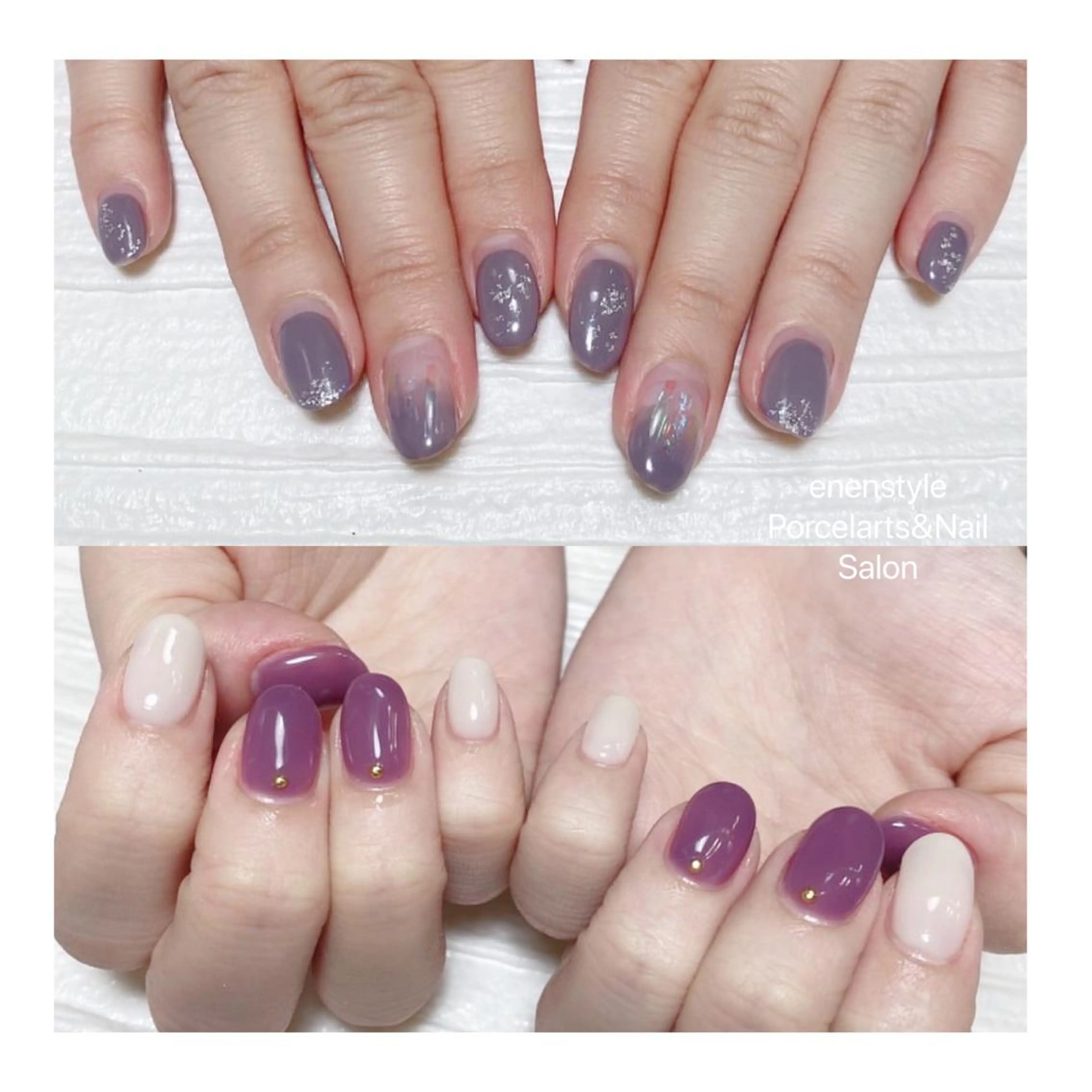 ショート ネイル ハンドネイル 👑enen style👑のネイルデザイン