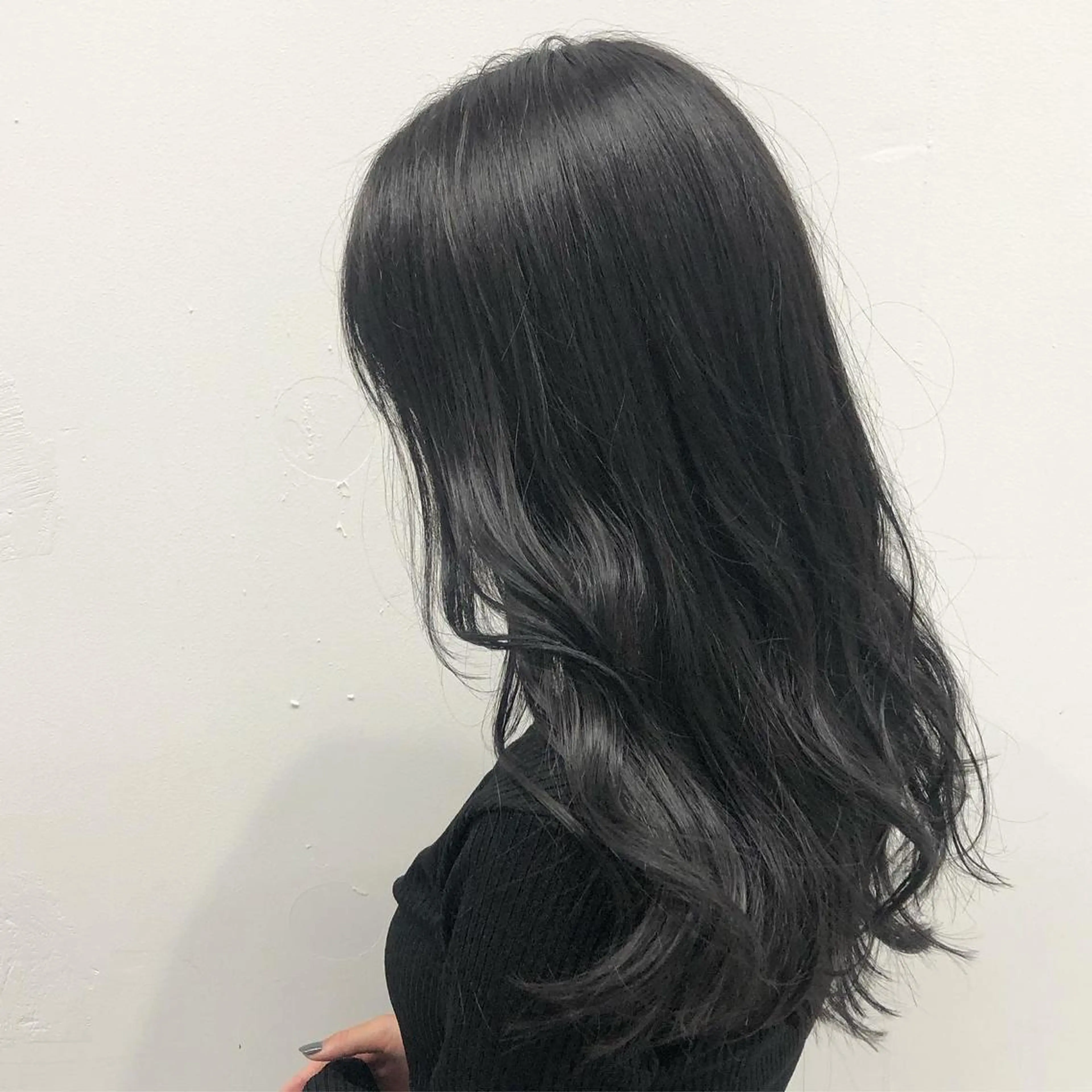 ロング カラー グレージュ アイスグレージュ カット ヘアカラー トリートメント 💖ブリーチなし透明 感💖ASAHIのヘアスタイル