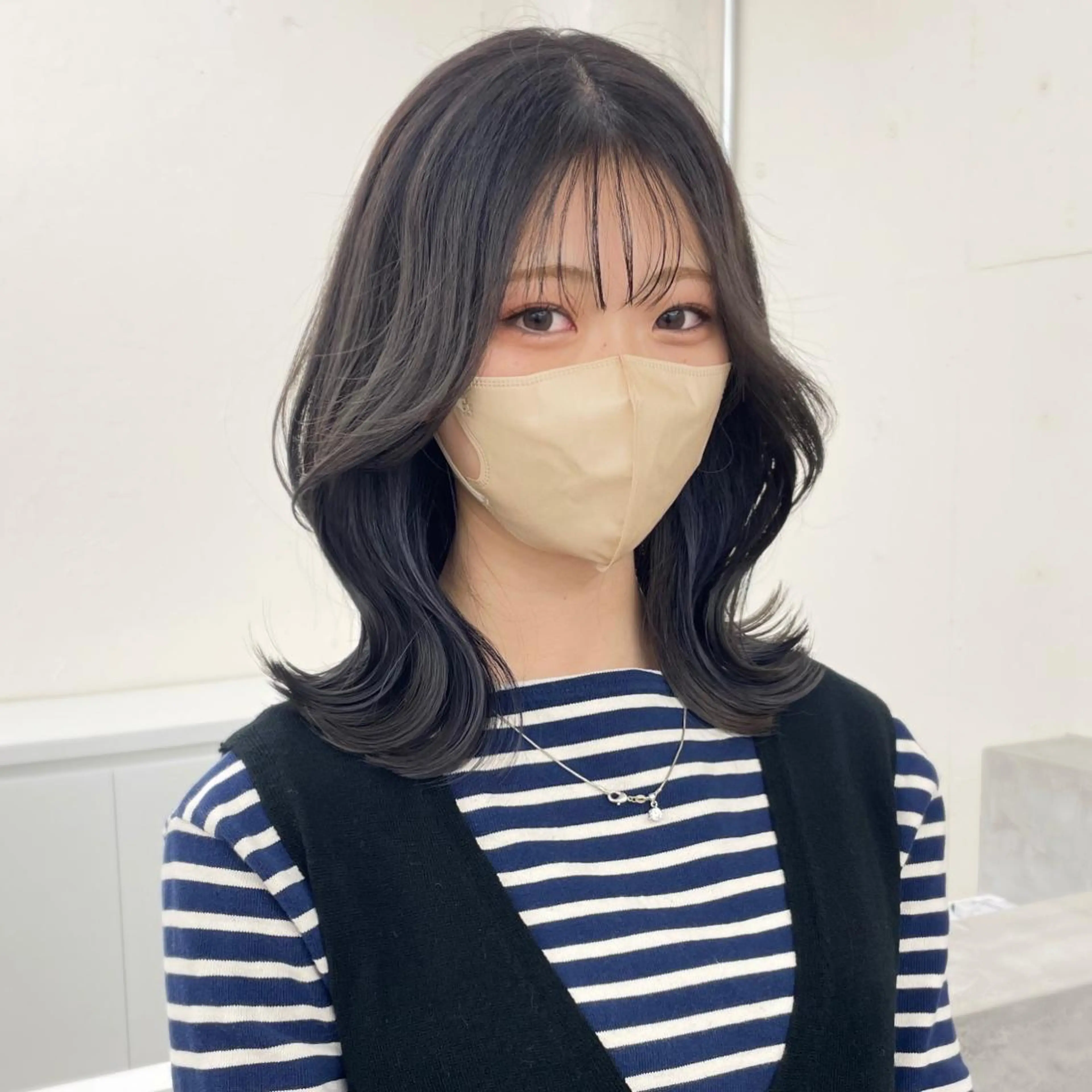ミディアム カラー ミディアムレイヤー くびれヘア エギョモリ 顔まわりレイヤー 顔周りカット カット ヘアカラー トリートメント 🦋韓国系指名No1 店長/圓山 祐也🦋のヘアスタイル