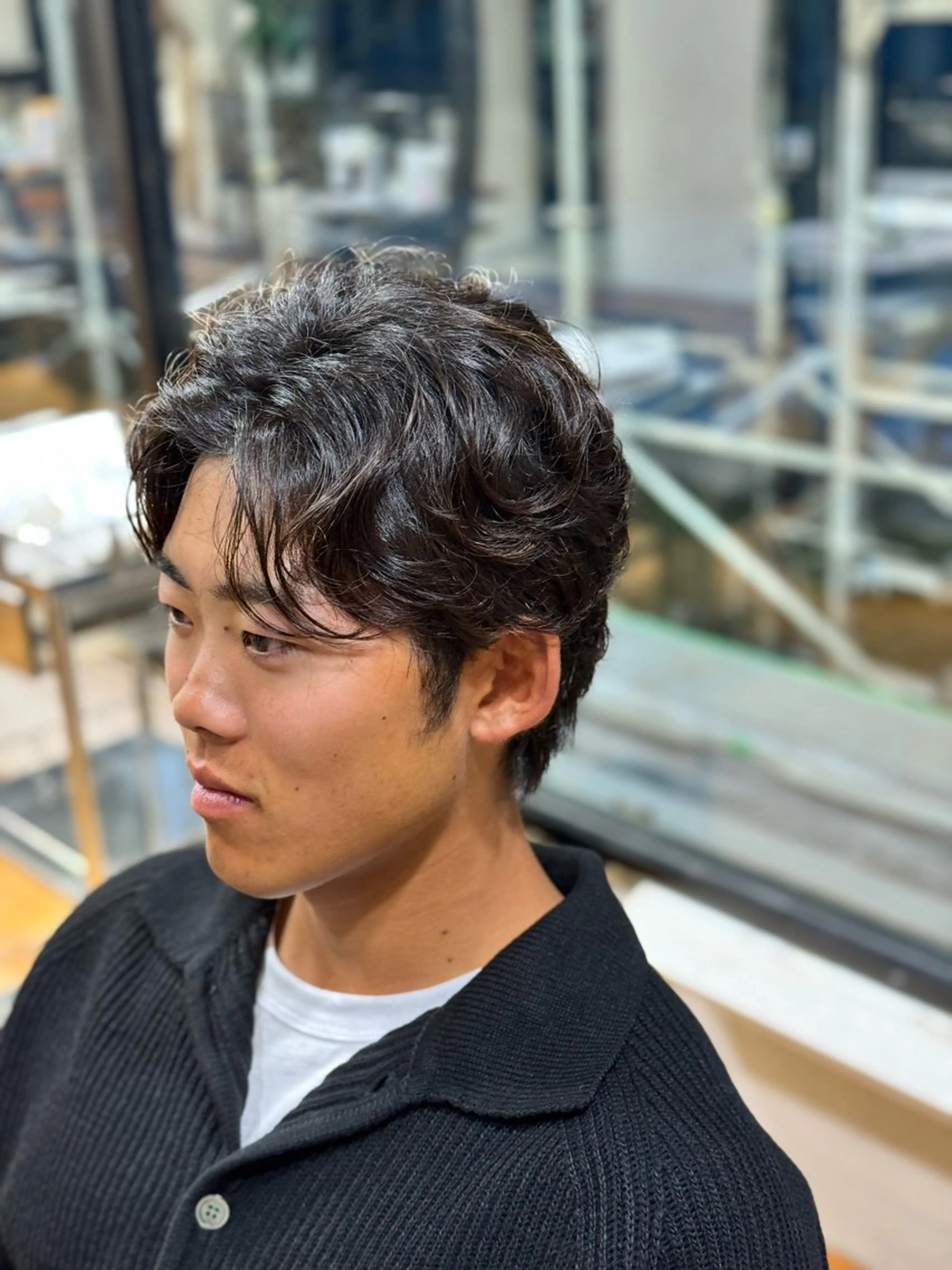 ショート パーマ メンズ 岡部 昴瑠/オブヘア銀座のヘアスタイル