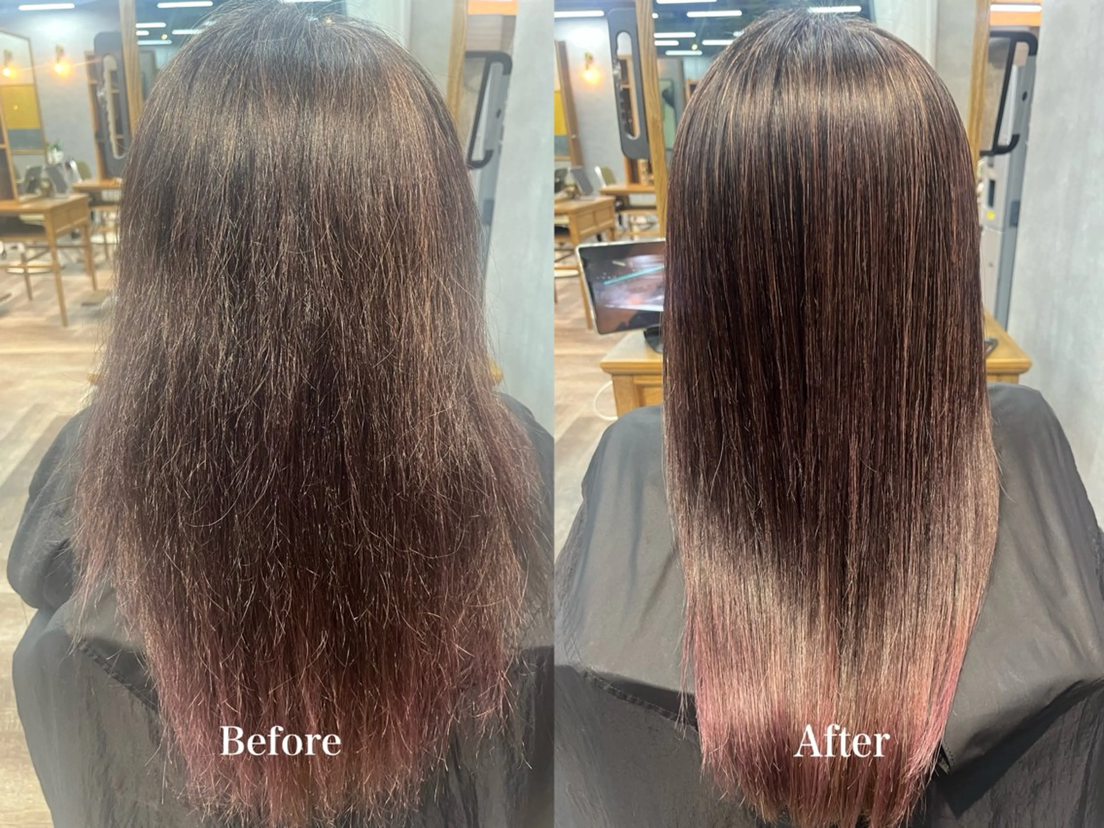 ロング 縮毛矯正 トリートメント こと 🐰のヘアスタイル