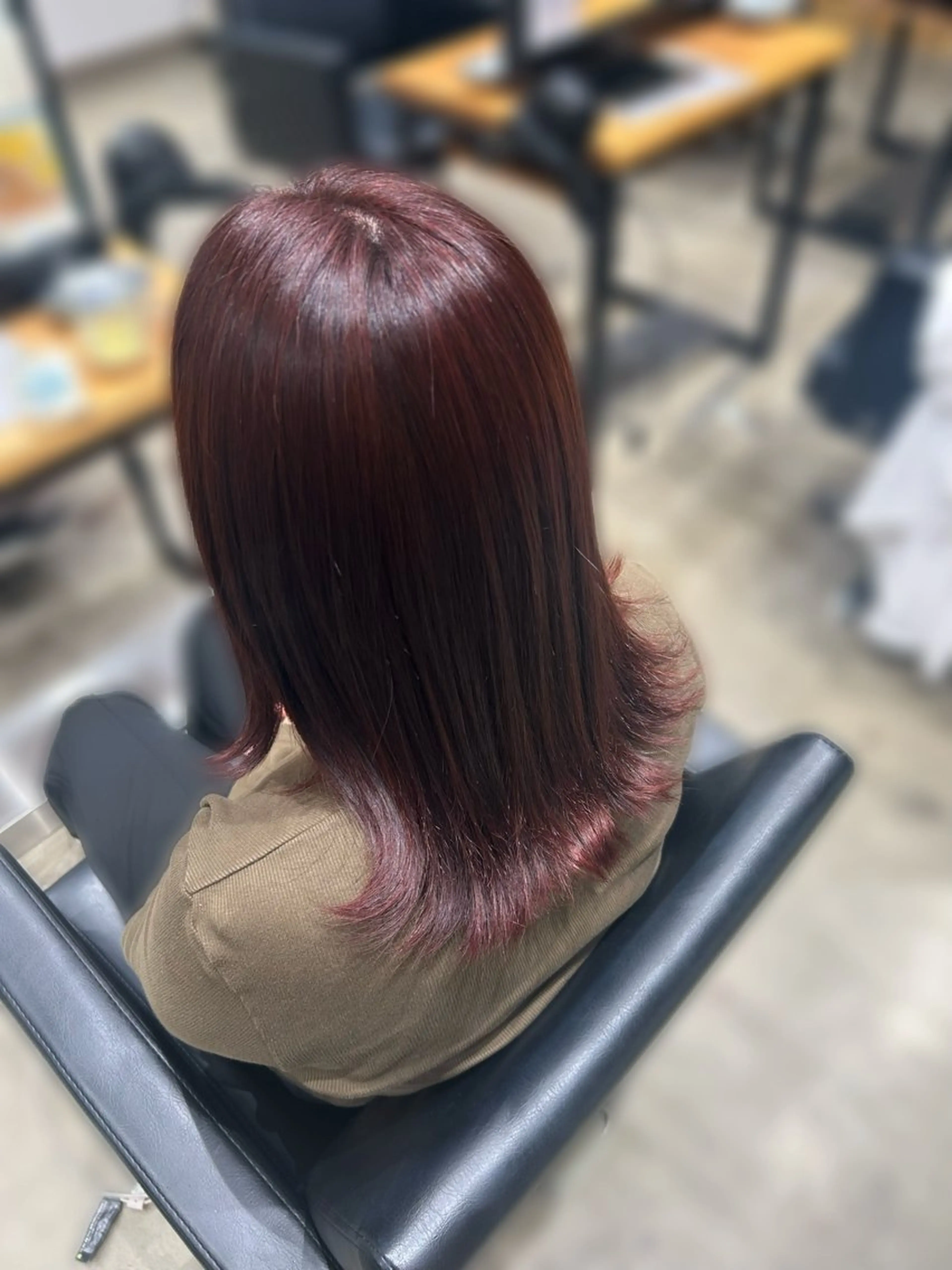 ミディアム カラー ヘアカラー くろだ かなのヘアスタイル