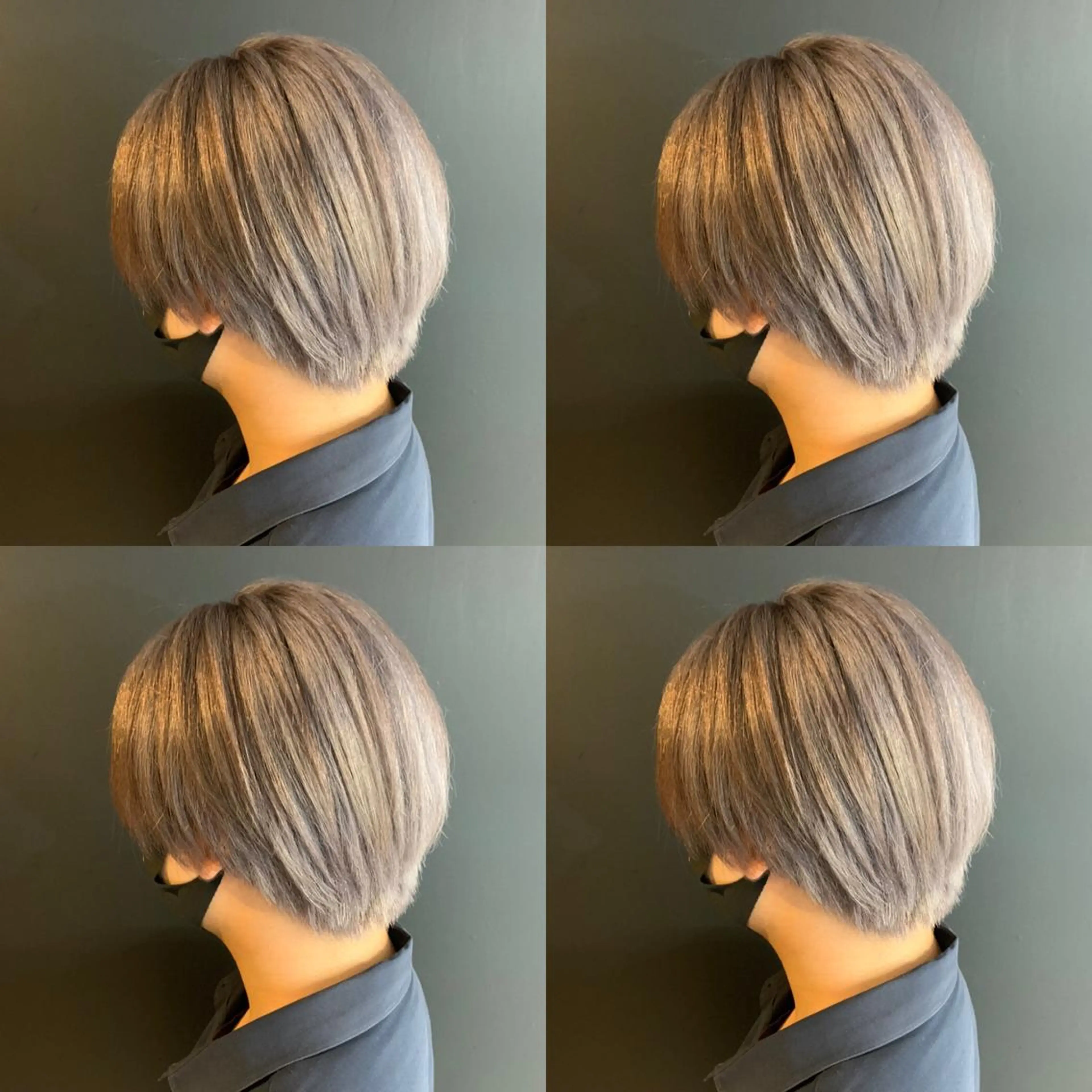 ショート カラー シルバー ✨髪質改善✖︎顔周り レイヤー✨ナカムラのヘアスタイル