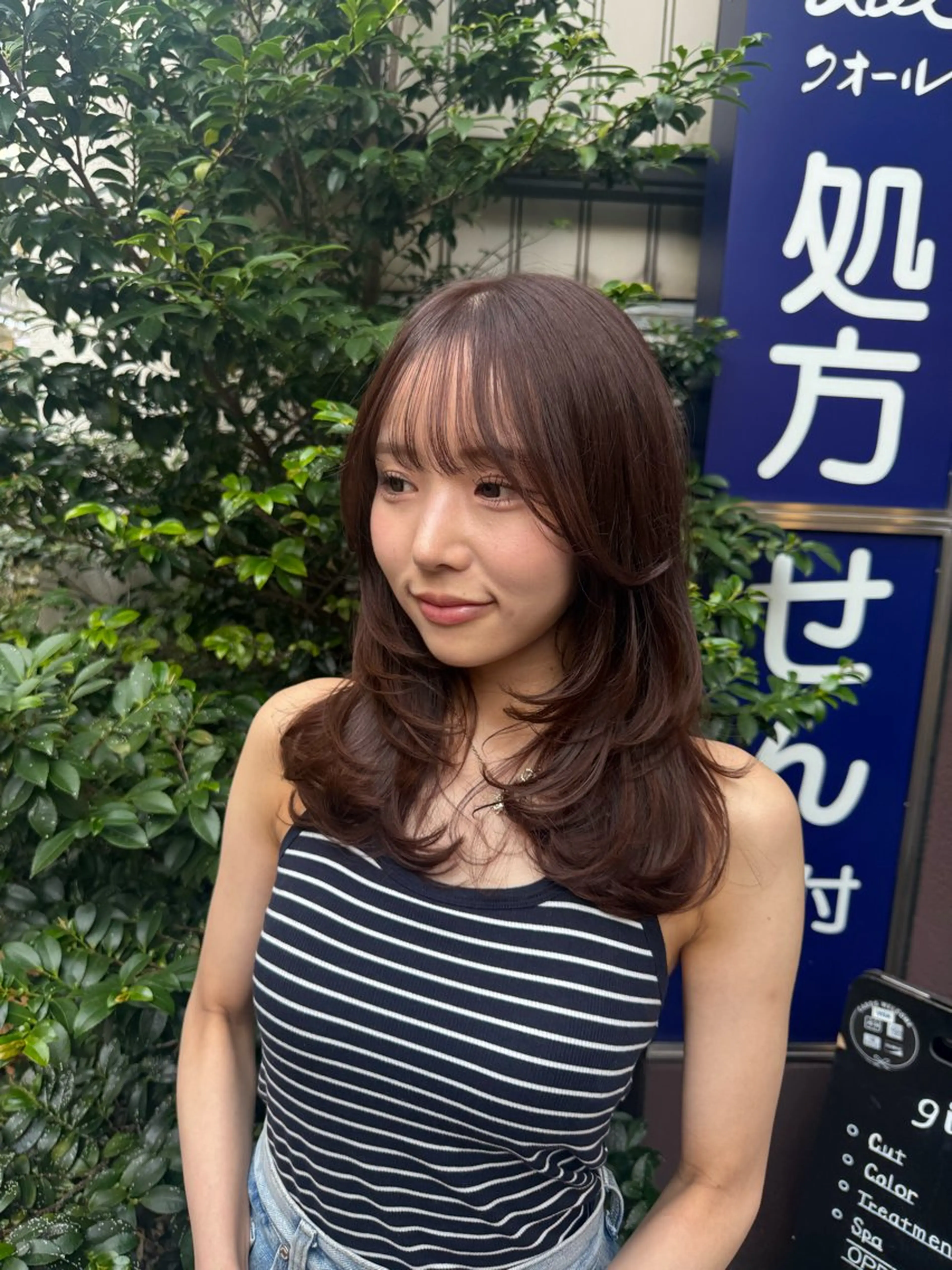 セミロング パーマ パーマ コテ巻き風パーマ 🦋にこ🦋のヘアスタイル